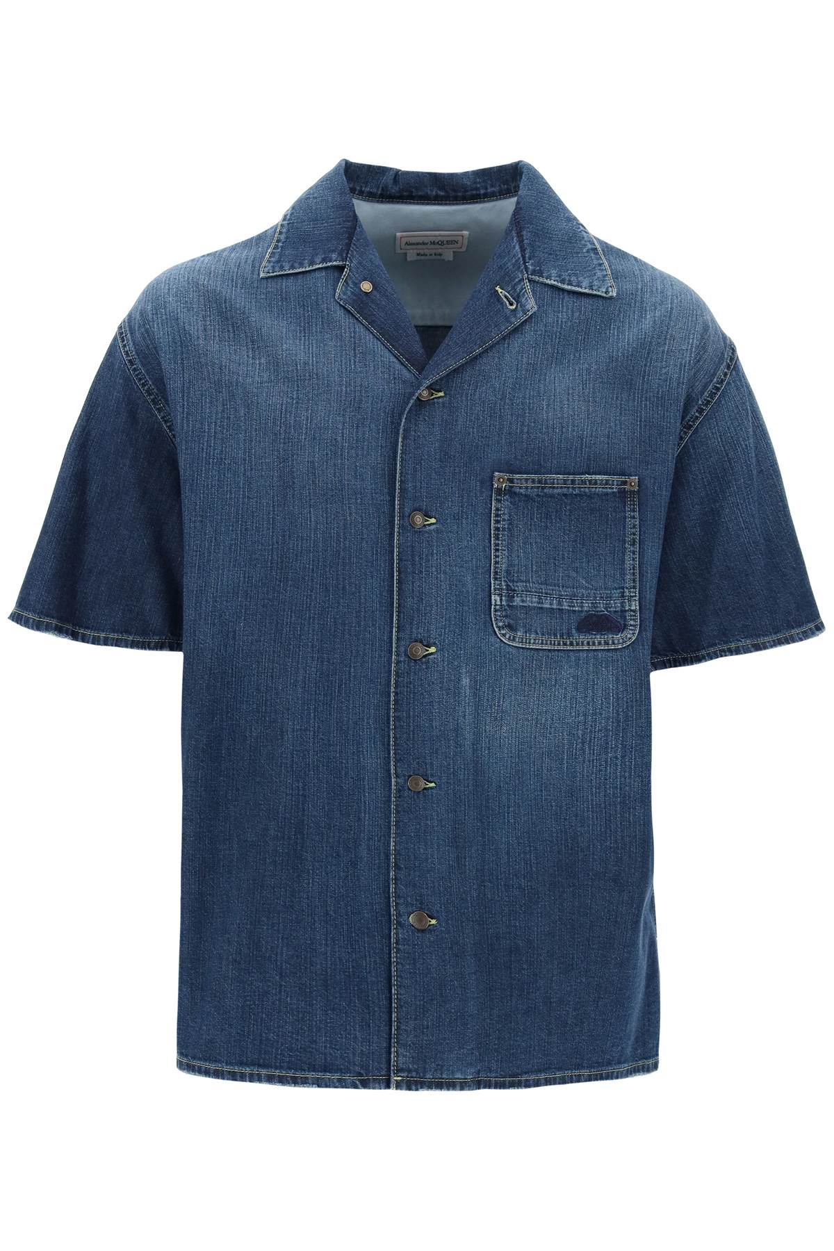 Alexander Mcqueen organic denim short sleeve shirt image 0