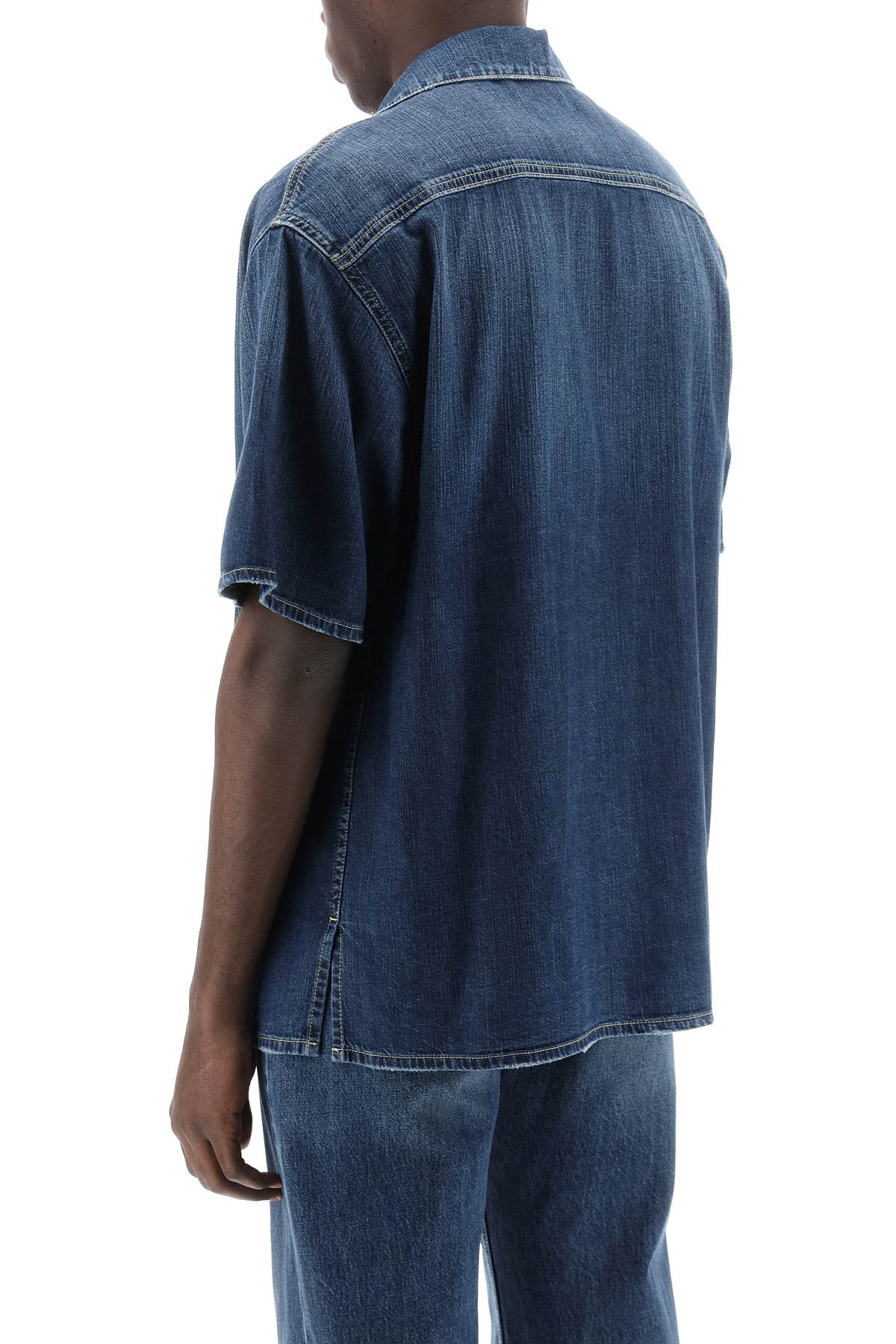 Alexander Mcqueen organic denim short sleeve shirt image 2