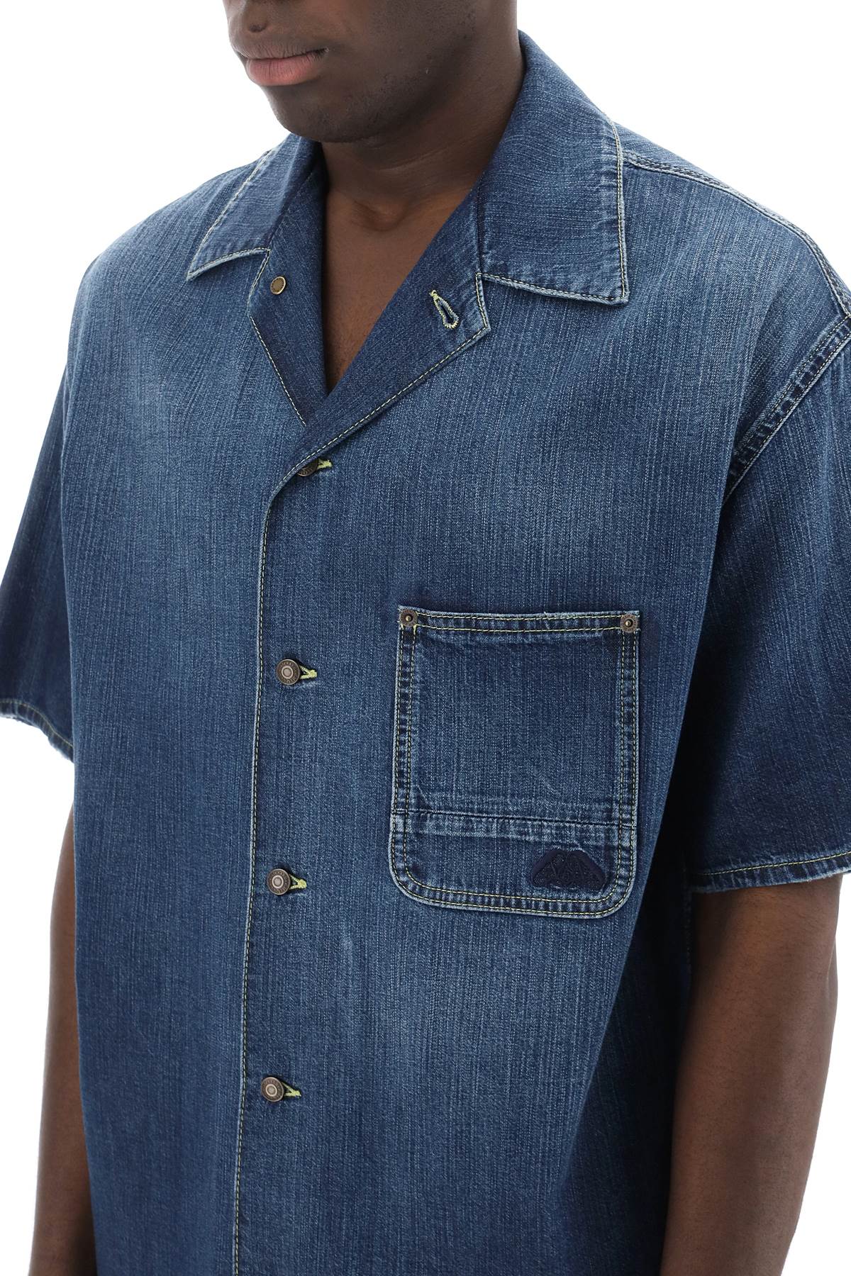 Alexander Mcqueen organic denim short sleeve shirt image 3