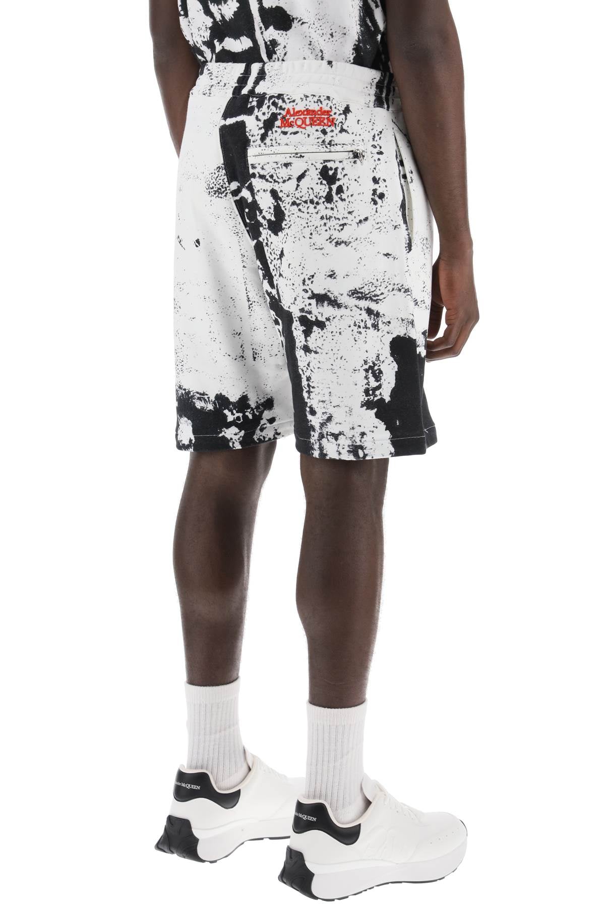 Alexander Mcqueen fold print sweat shorts image 2