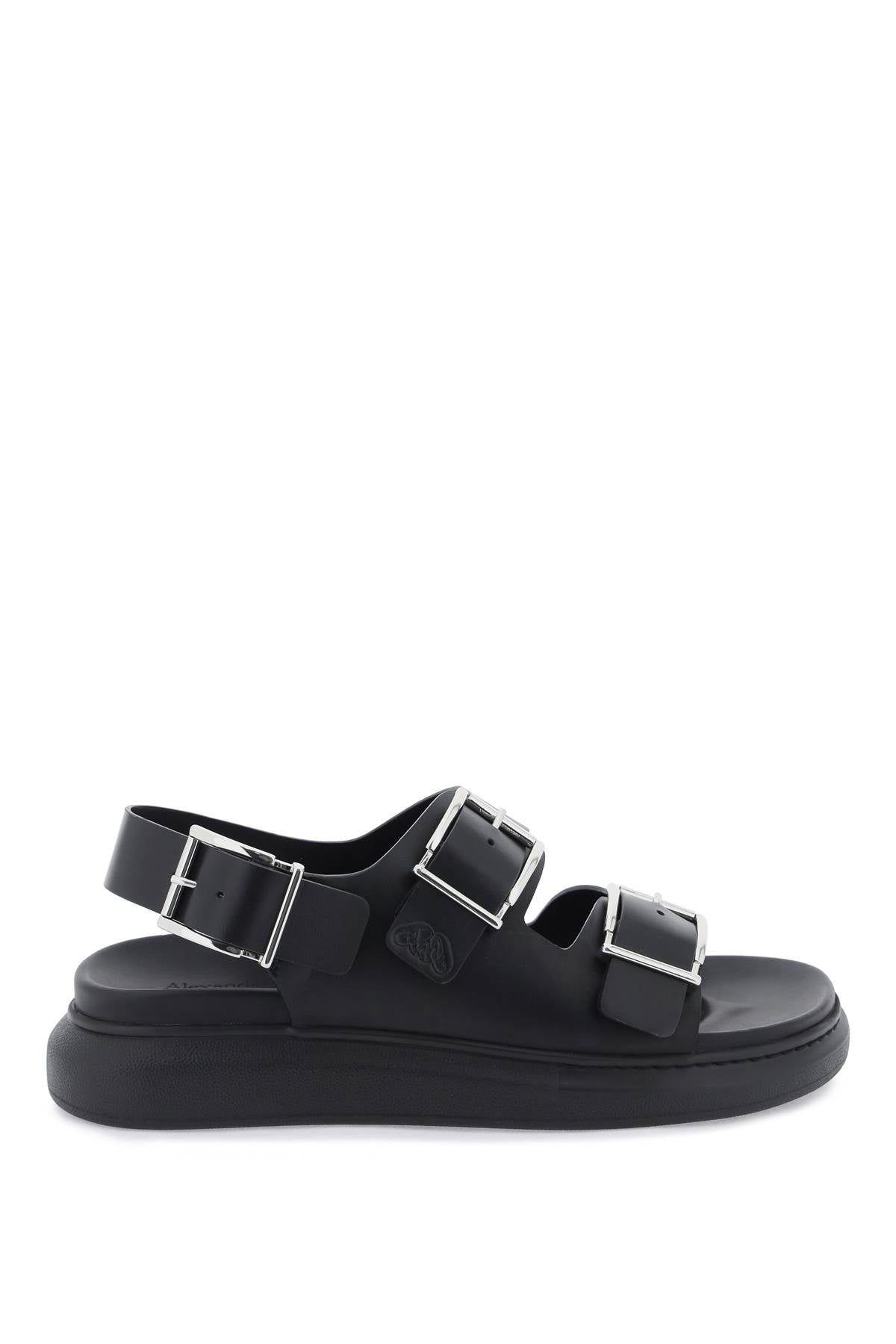 Alexander Mcqueen leather sandals with maxi buckles image 0