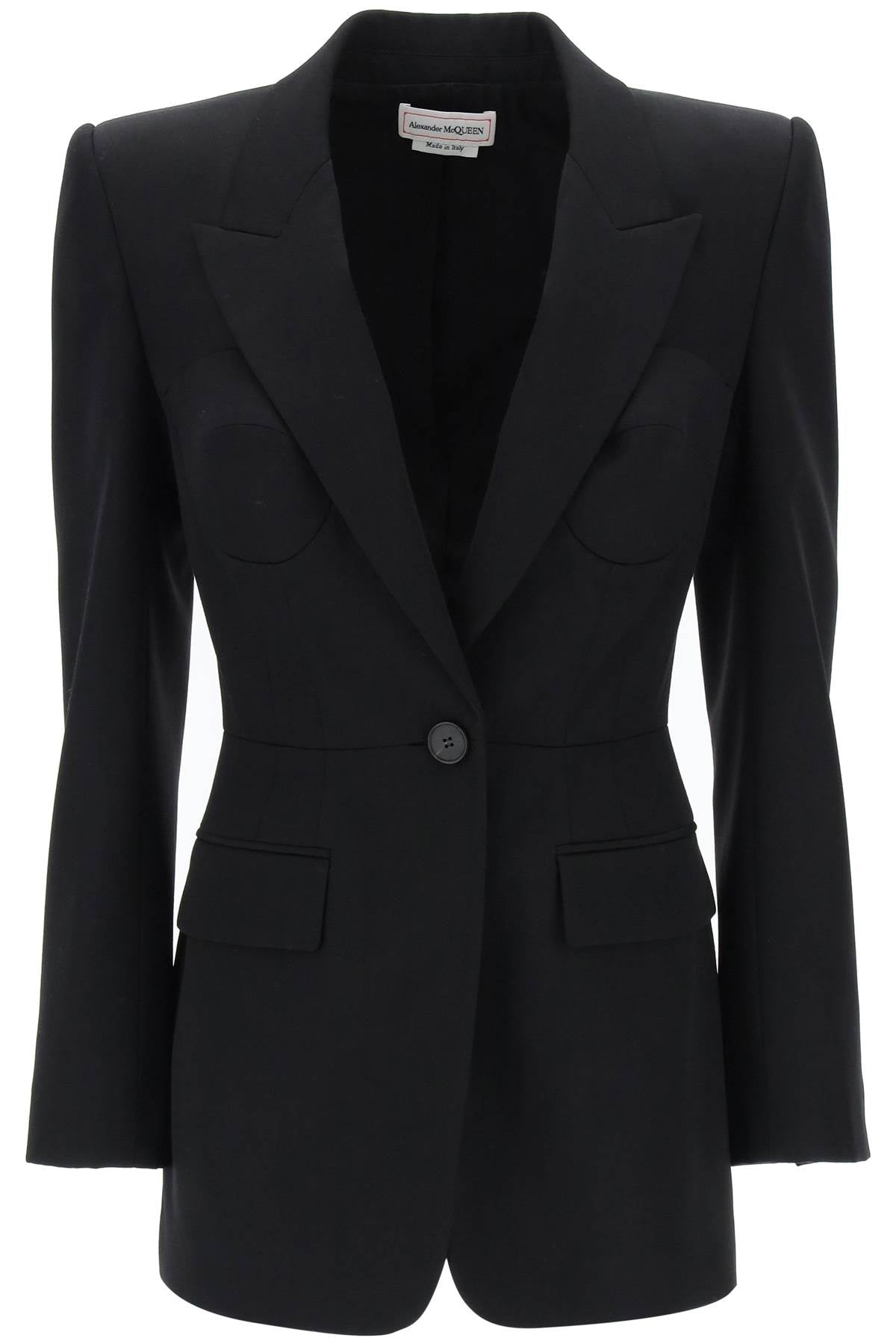 Alexander Mcqueen fitted jacket with bustier details image 0