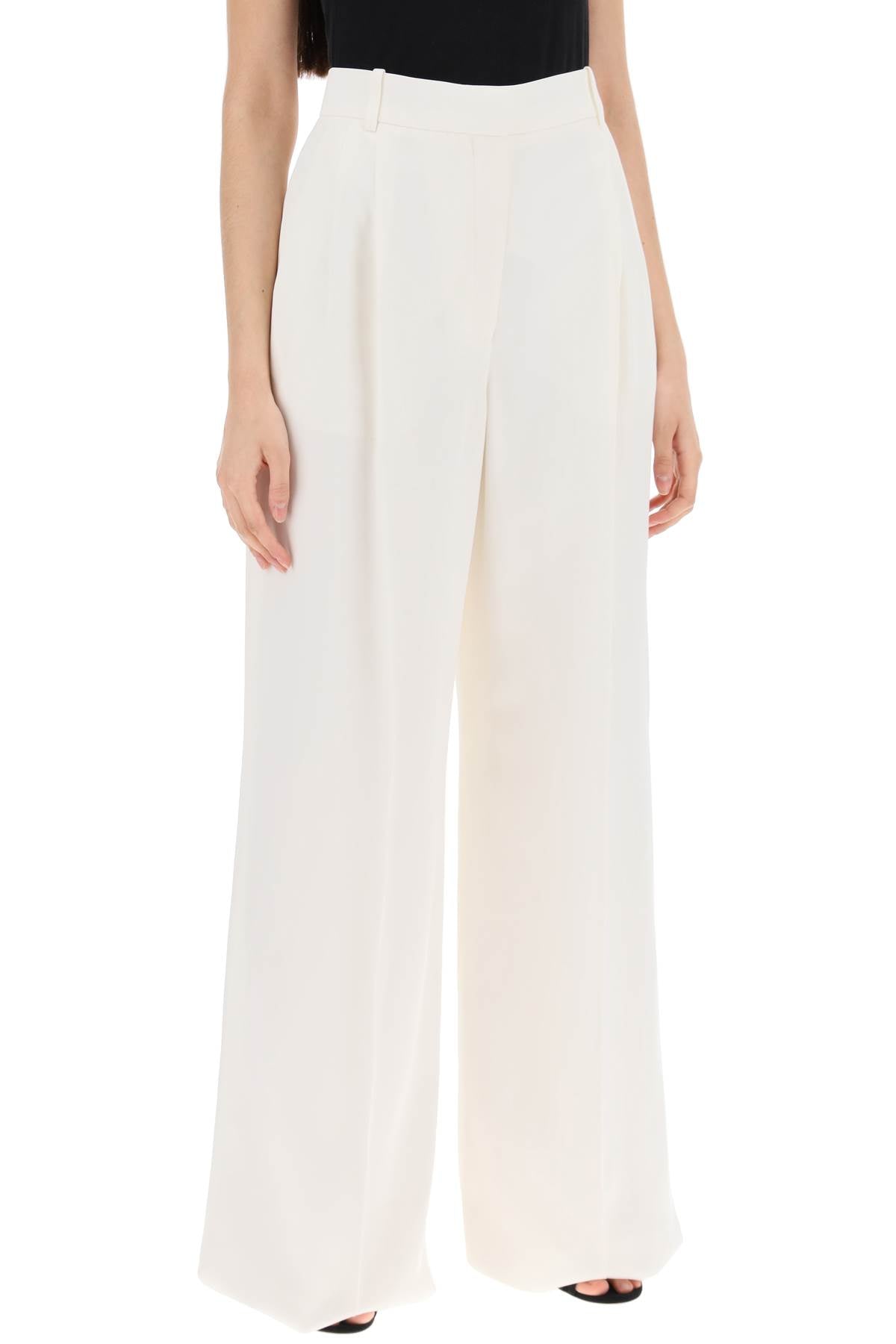 Alexander Mcqueen double pleated palazzo pants with image 1