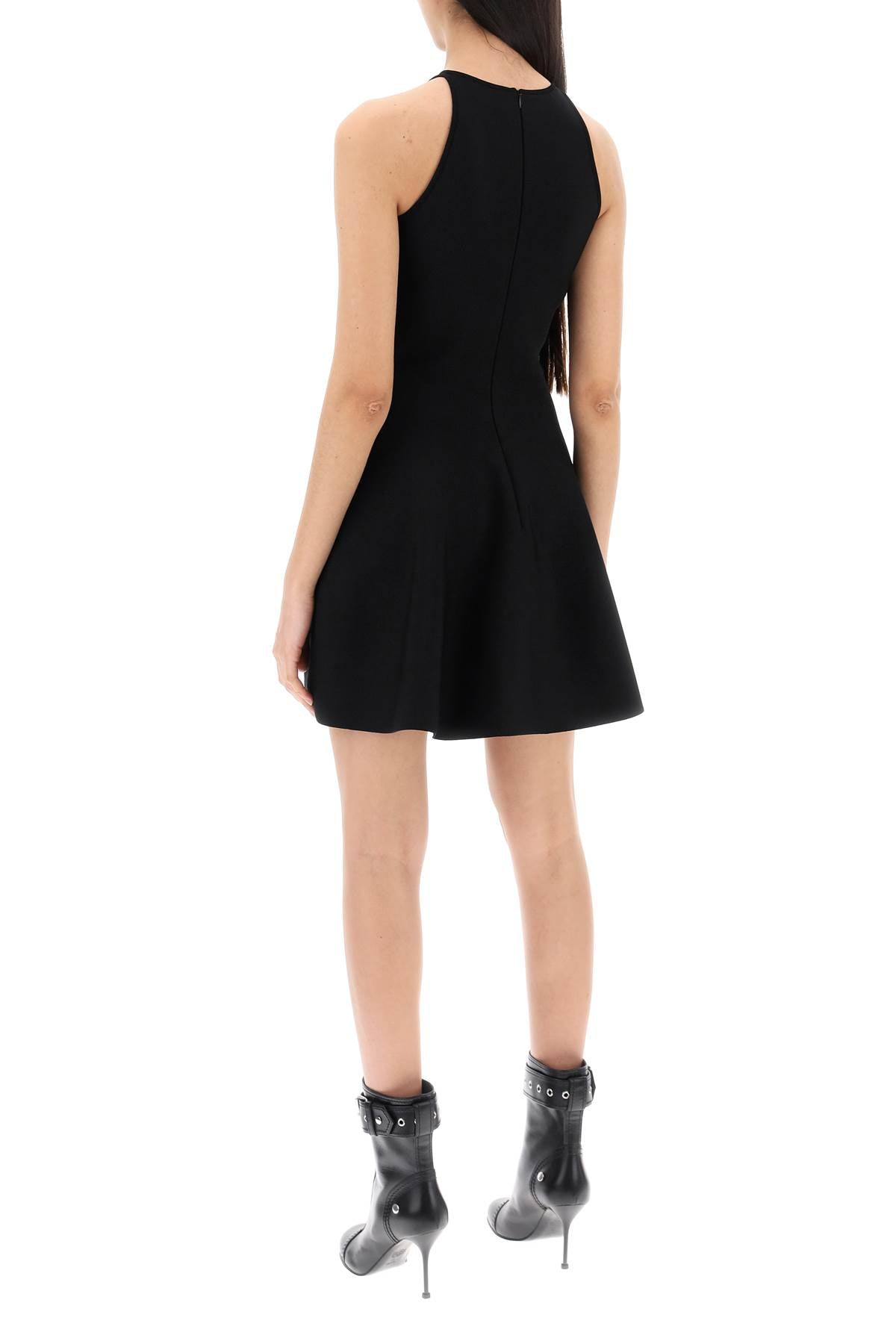 Alexander McQueen Black Mini Knitted Skater Dress image 2