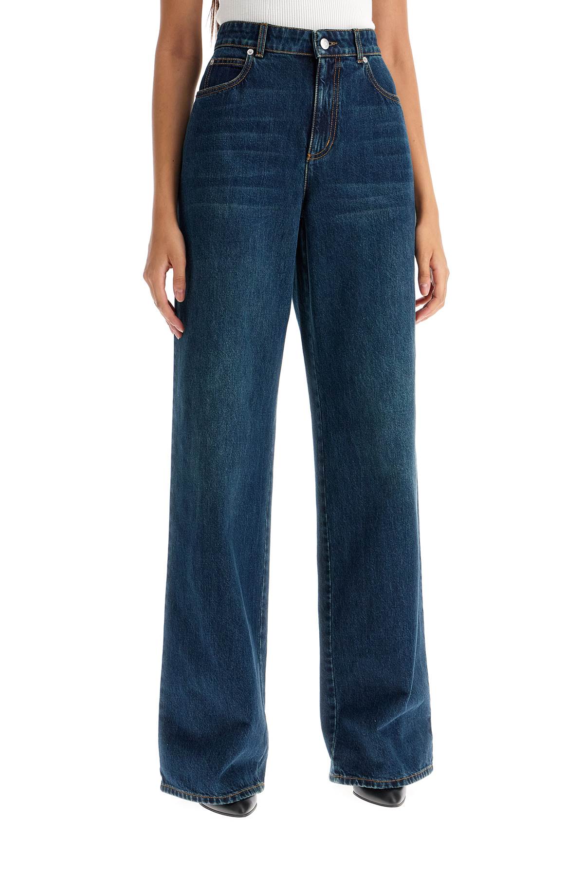 Alexander McQueen High-Waisted Wide Leg Jeans image 1