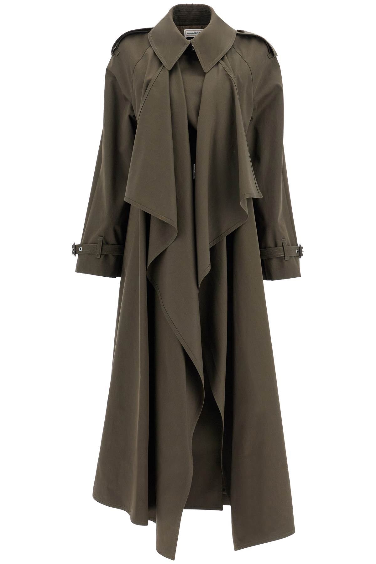 Alexander McQueen Double-Breasted Gabardine Trench Coat image 0