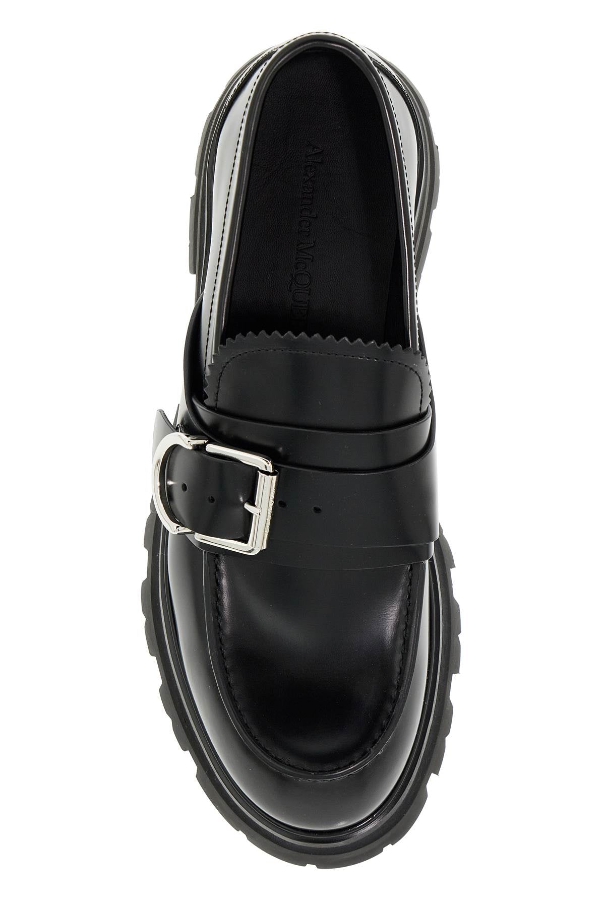 Alexander Mcqueen brushed leather wander loafers for image 1