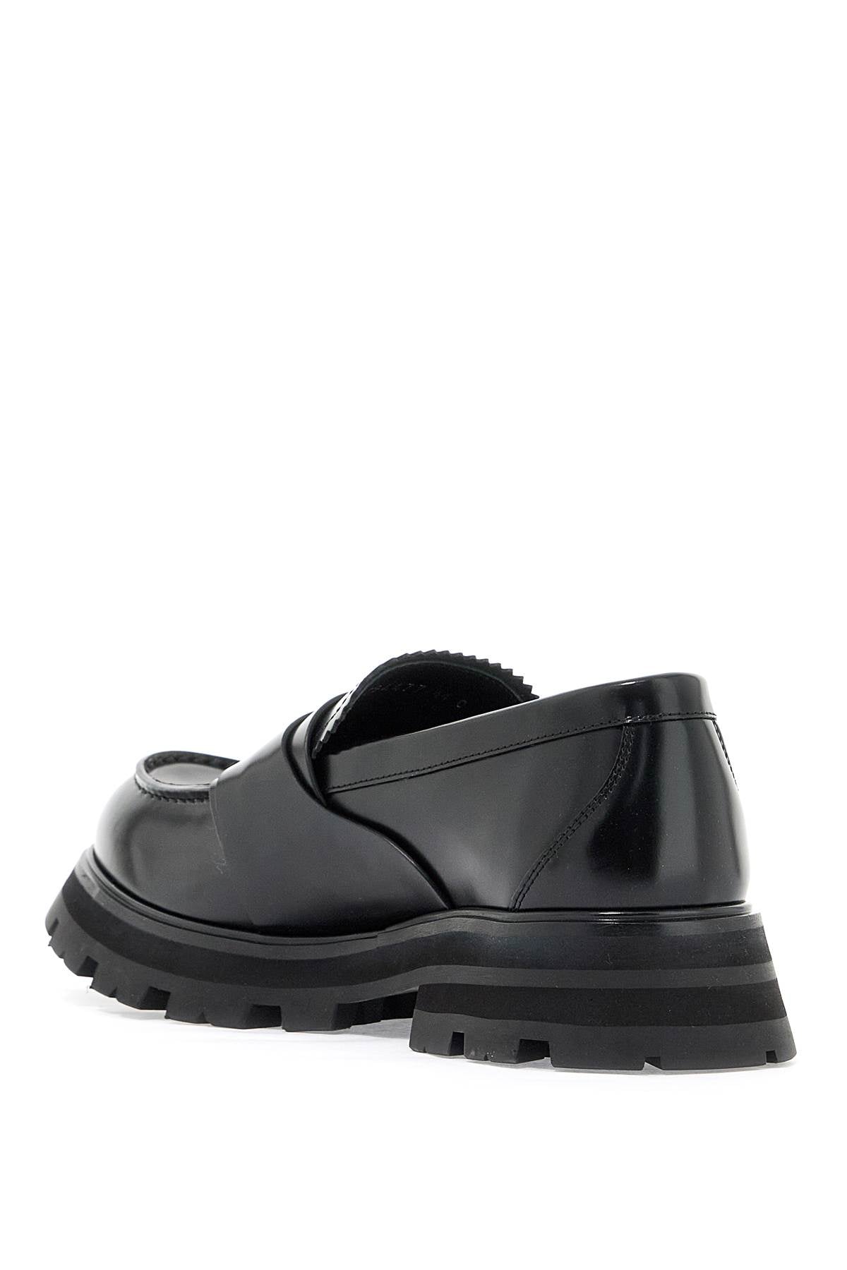 Alexander Mcqueen brushed leather wander loafers for image 2