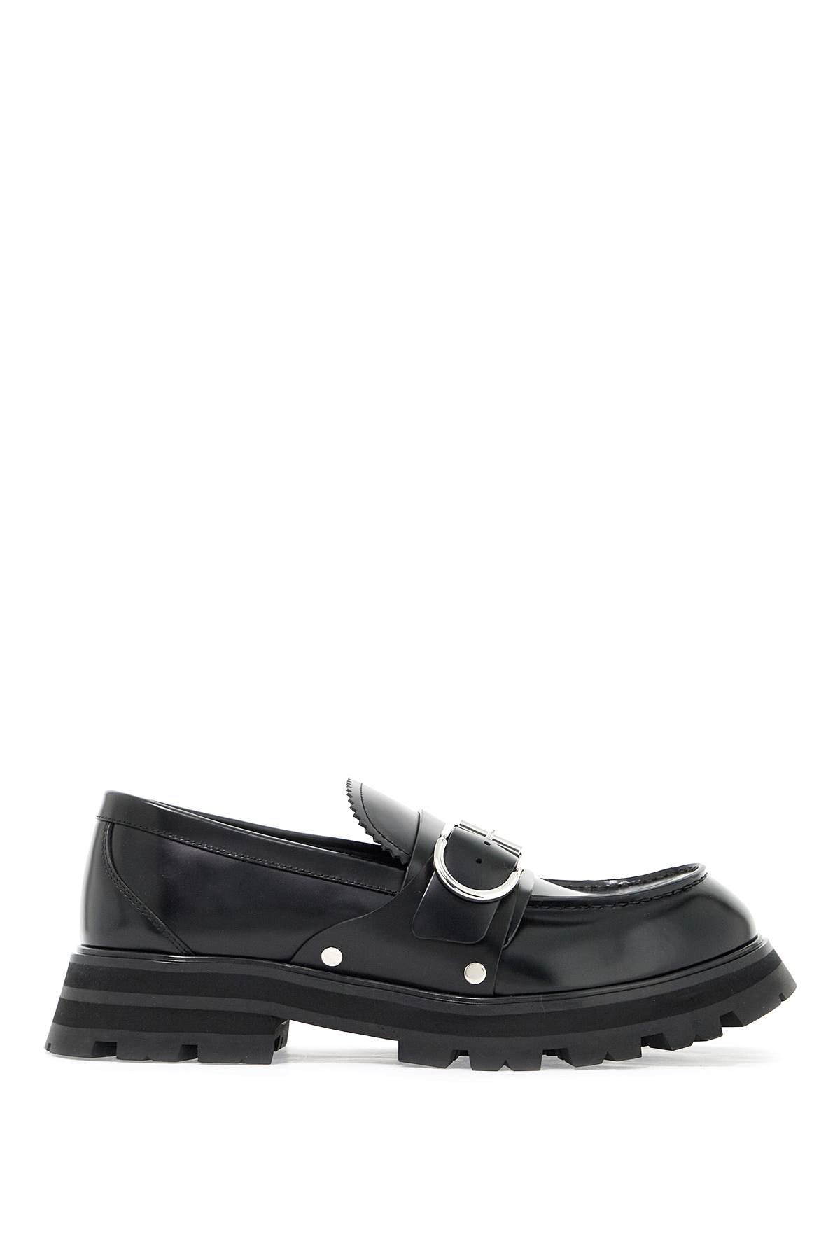 Alexander Mcqueen brushed leather wander loafers for image 0