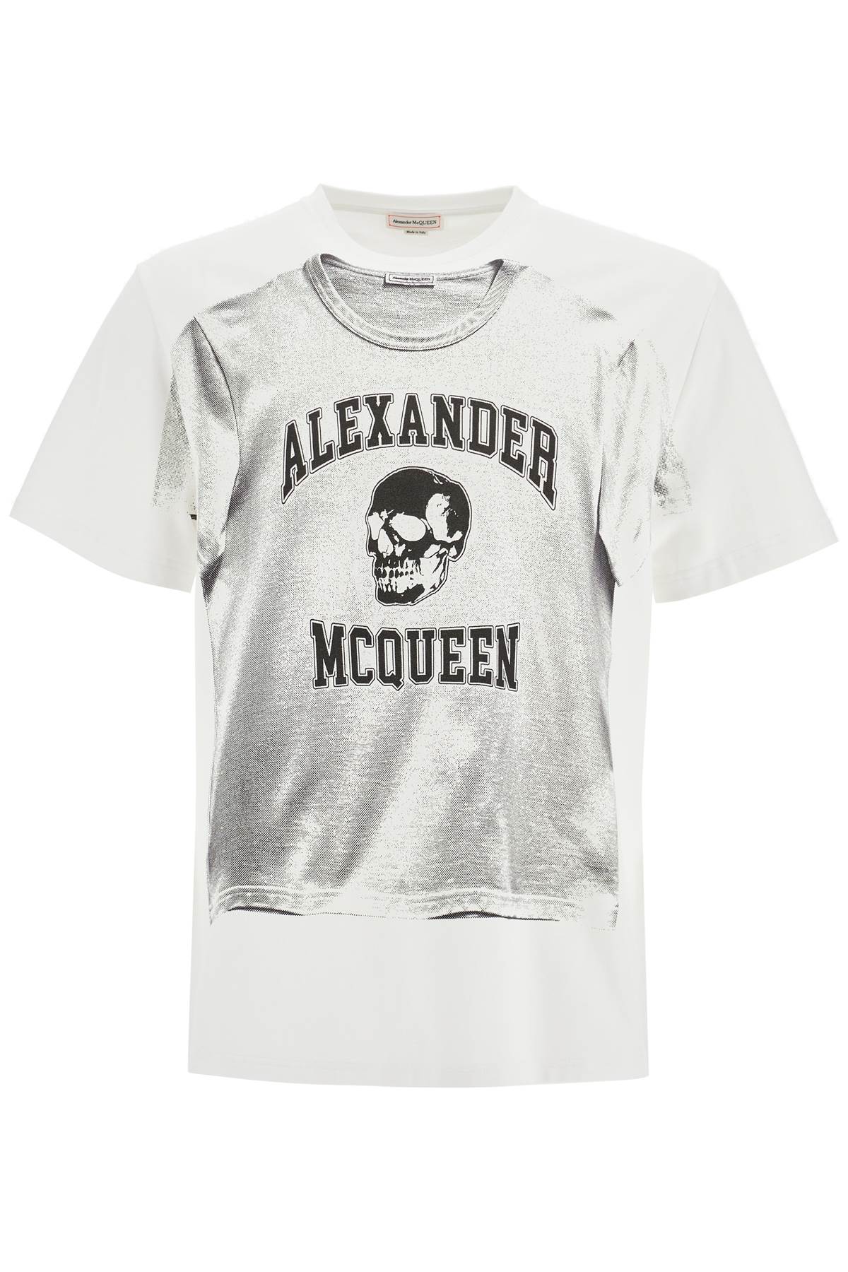 Alexander McQueen Graphic Logo Compact Cotton T-Shirt image 0