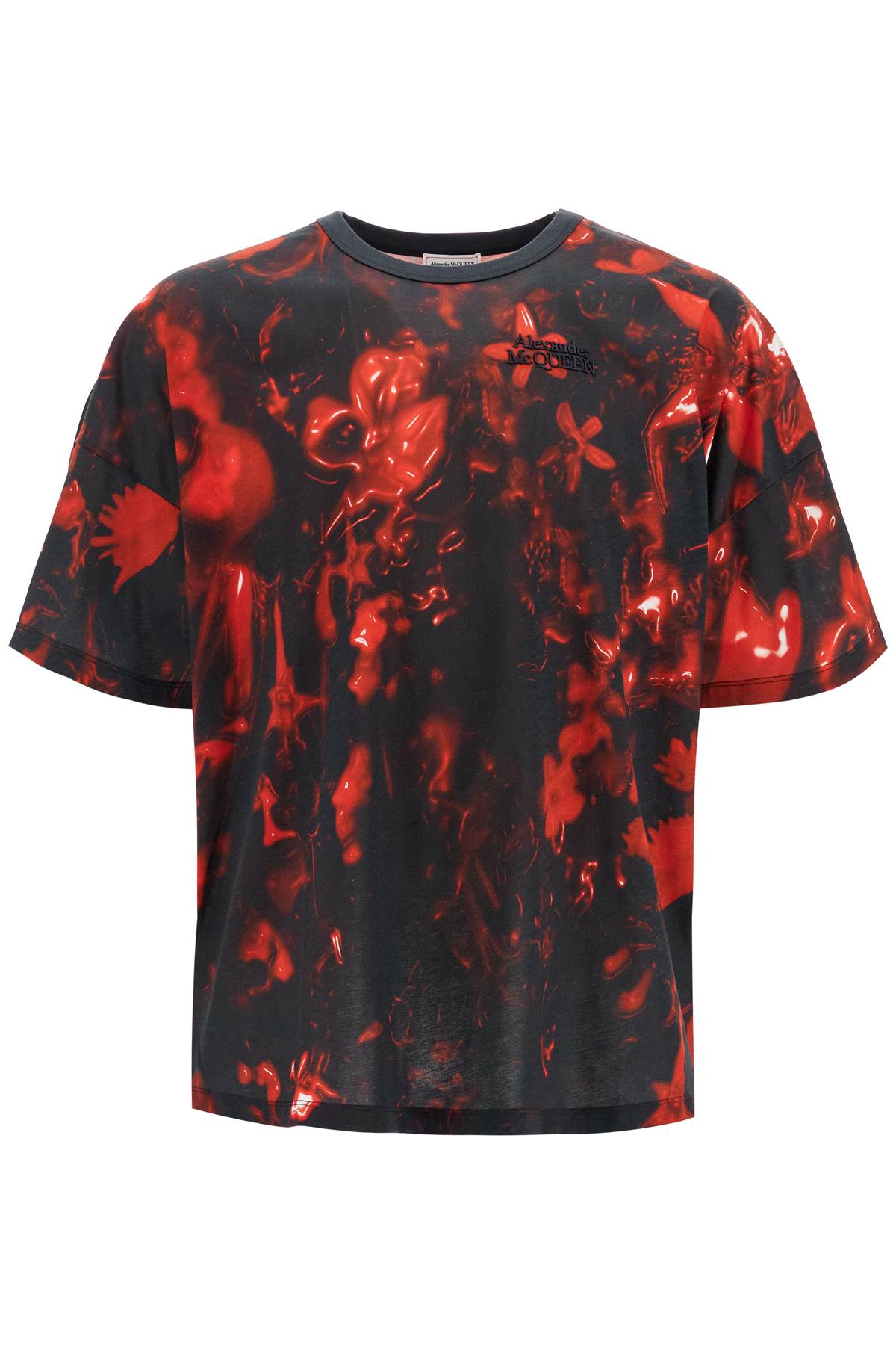 Alexander McQueen Oversized Floral Print T-Shirt image 0