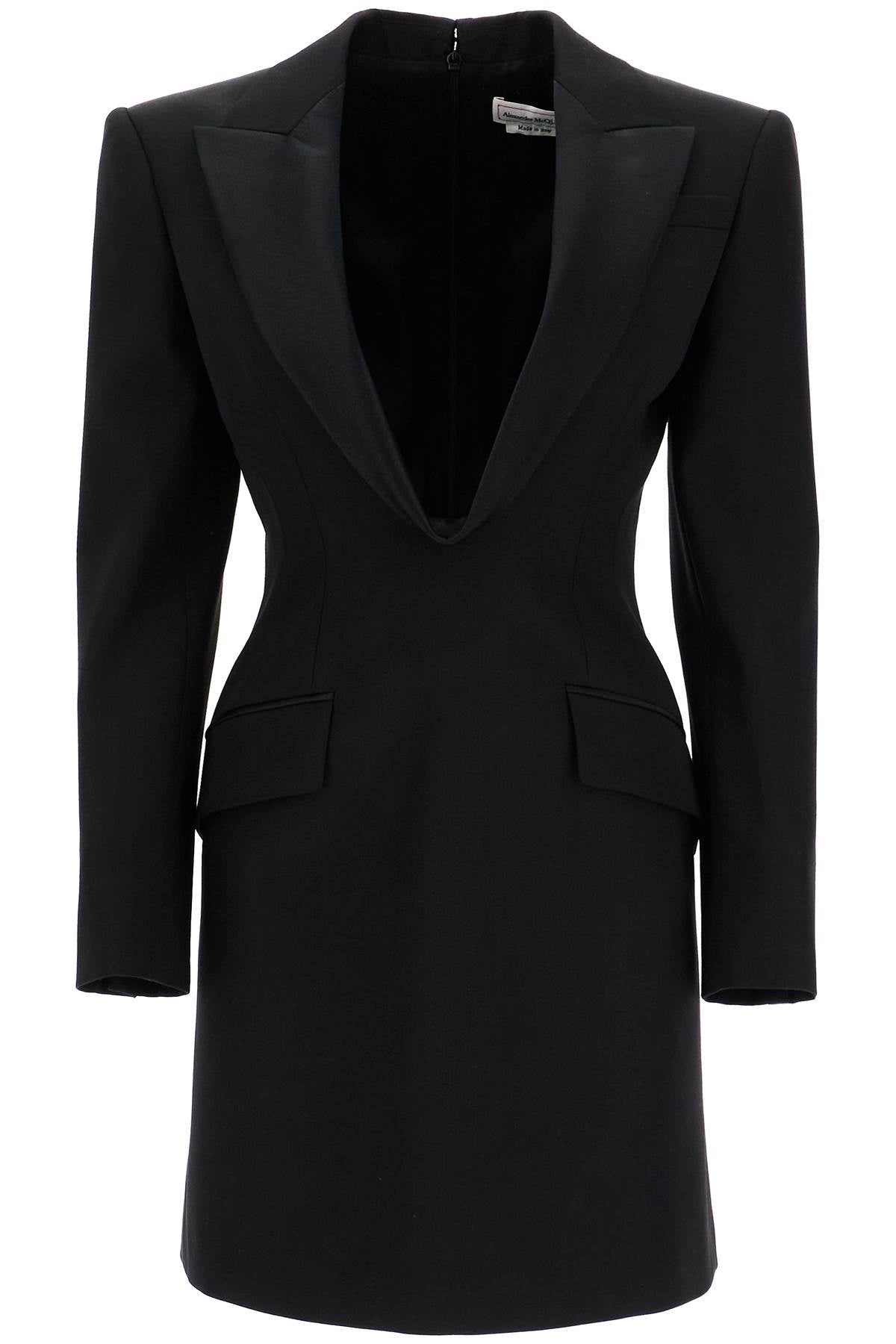 Alexander McQueen Grain De Poudre Jacket-Style Mini Dress image 0