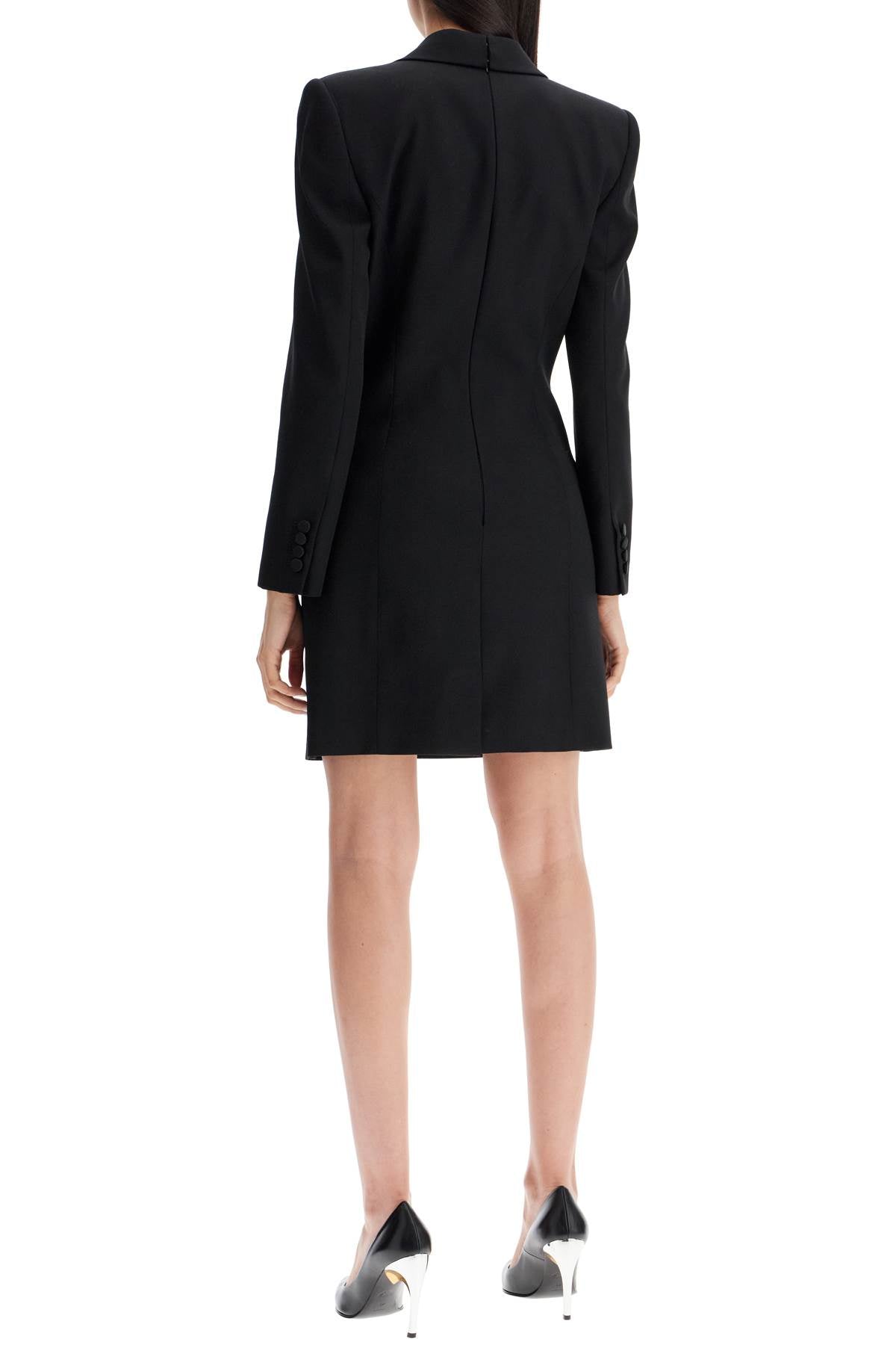 Alexander McQueen Grain De Poudre Jacket-Style Mini Dress image 2