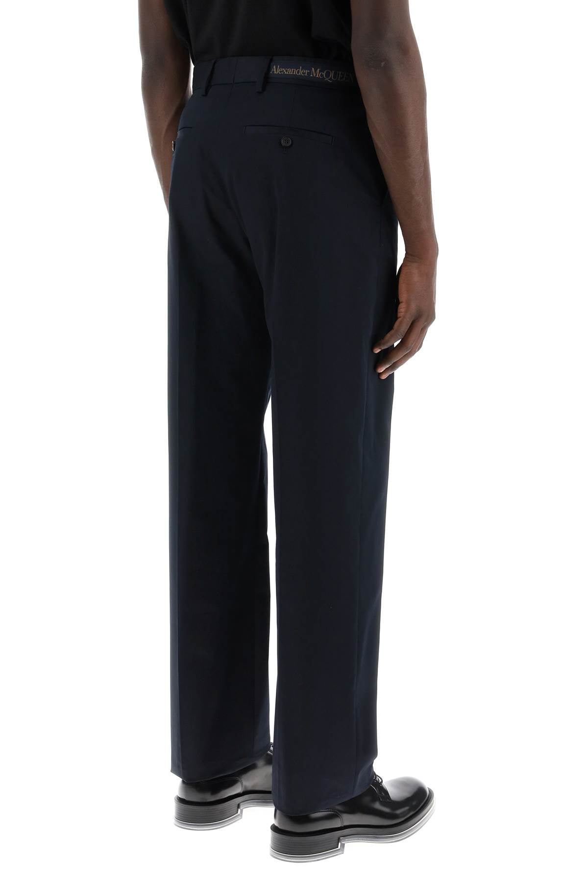 Alexander Mcqueen chino pants with logo lettering on the image 2