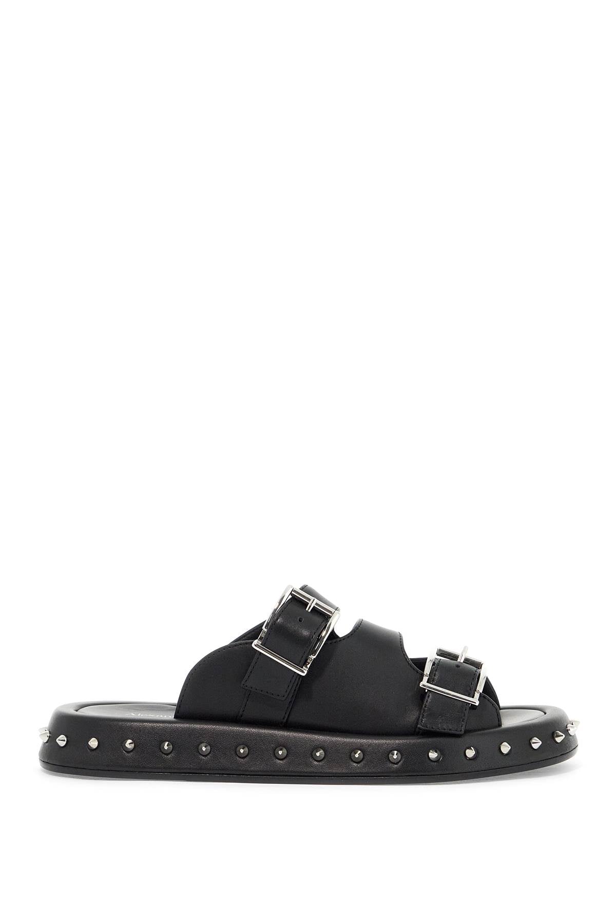 Alexander Mcqueen leather punk slides for ed image 0