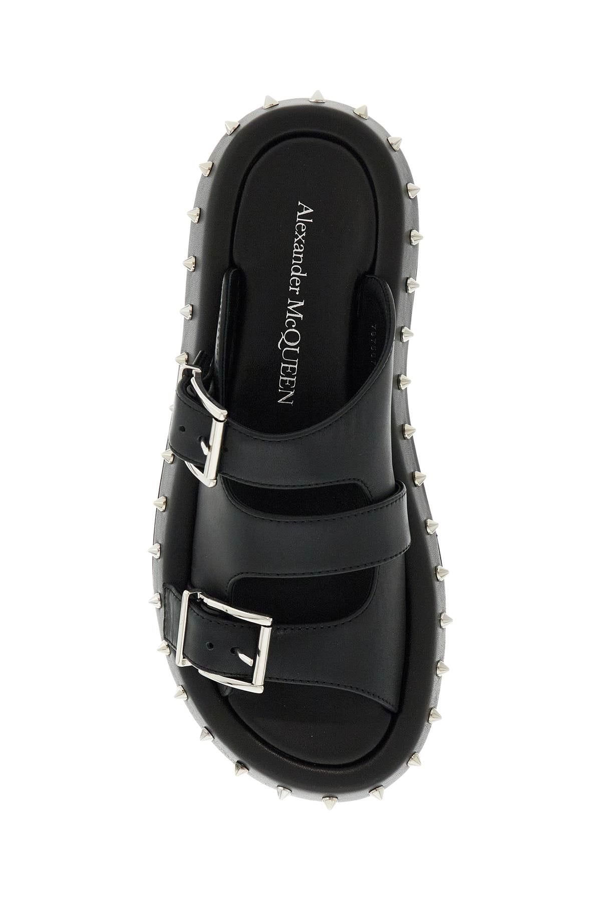 Alexander Mcqueen leather punk slides for ed image 1