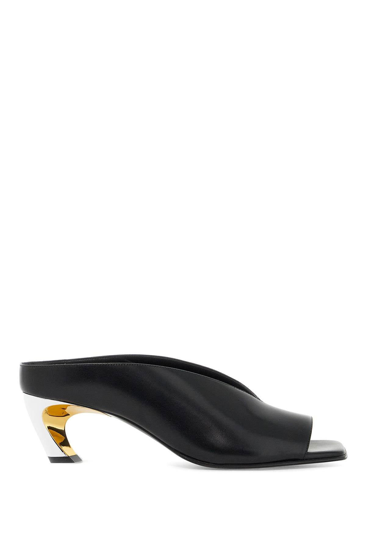 Alexander McQueen Armadillo Leather Mules - Silver & Gold image 0