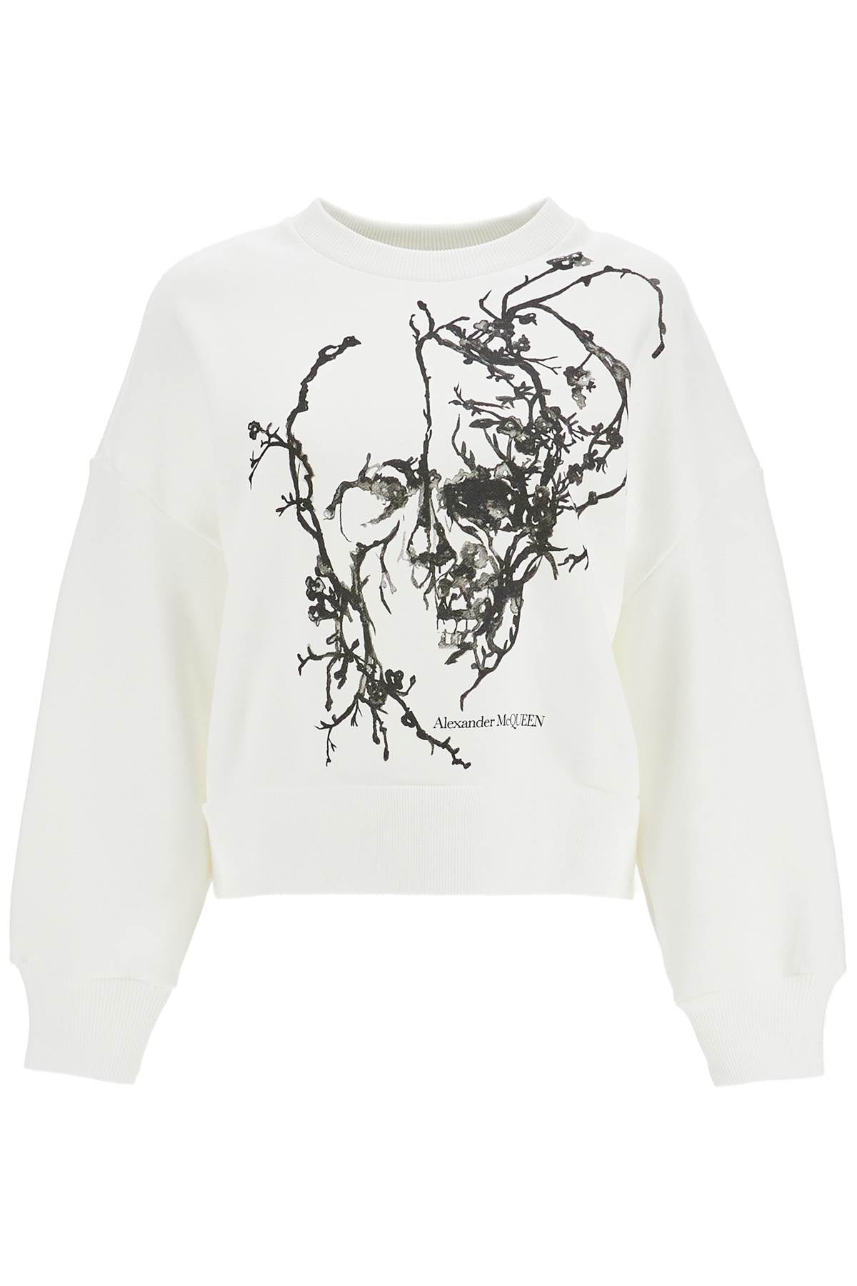 Alexander Mcqueen boxy cherry blossom skull sweat image 0