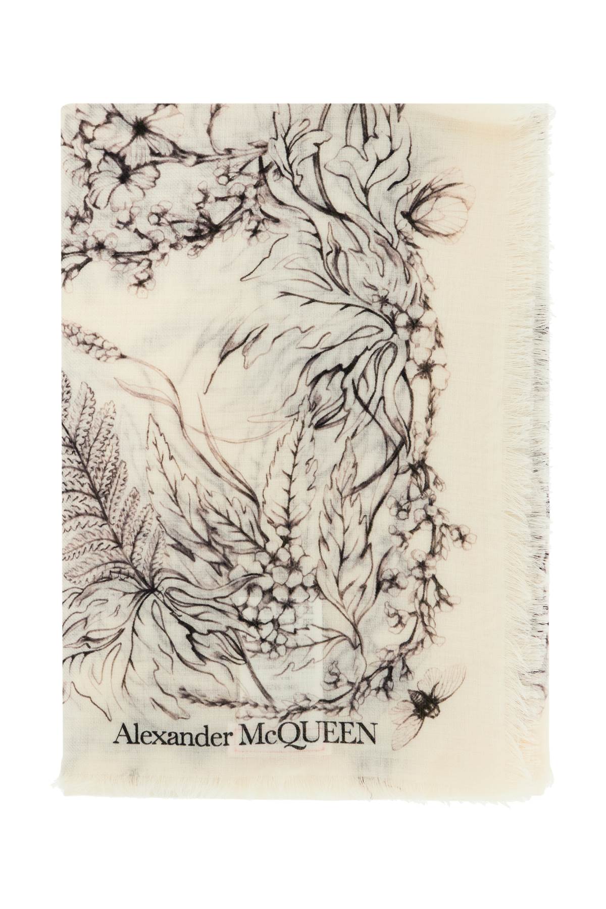 Alexander McQueen Botanical Print Wool Stole image 0