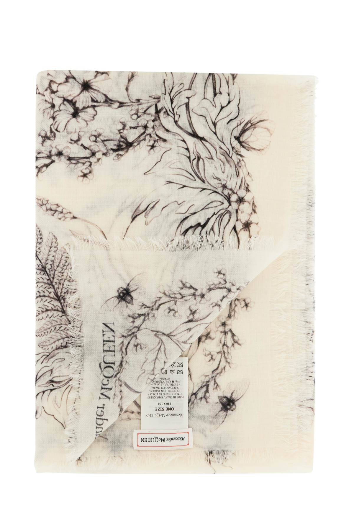 Alexander McQueen Botanical Print Wool Stole image 1