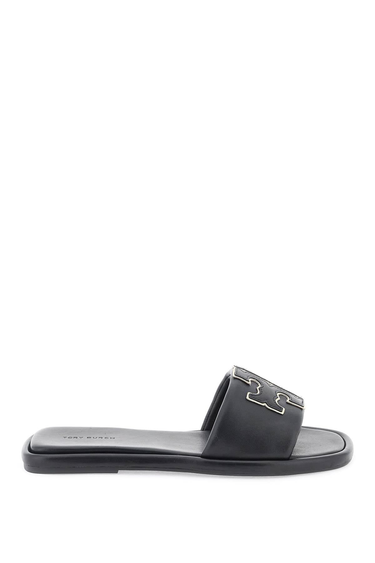 Tory Burch double t leather slides image 0