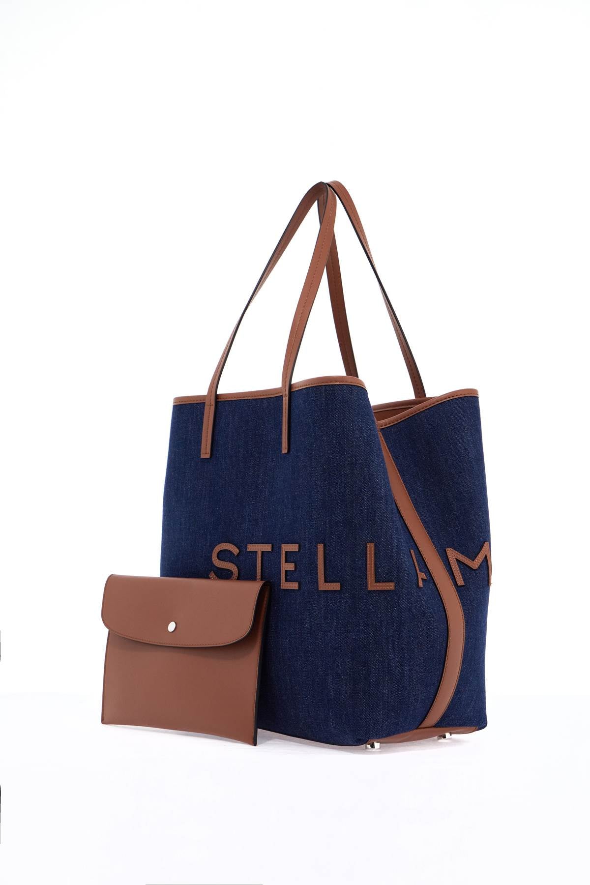 Stella McCartney Denim Tote Bag with Logo image 2