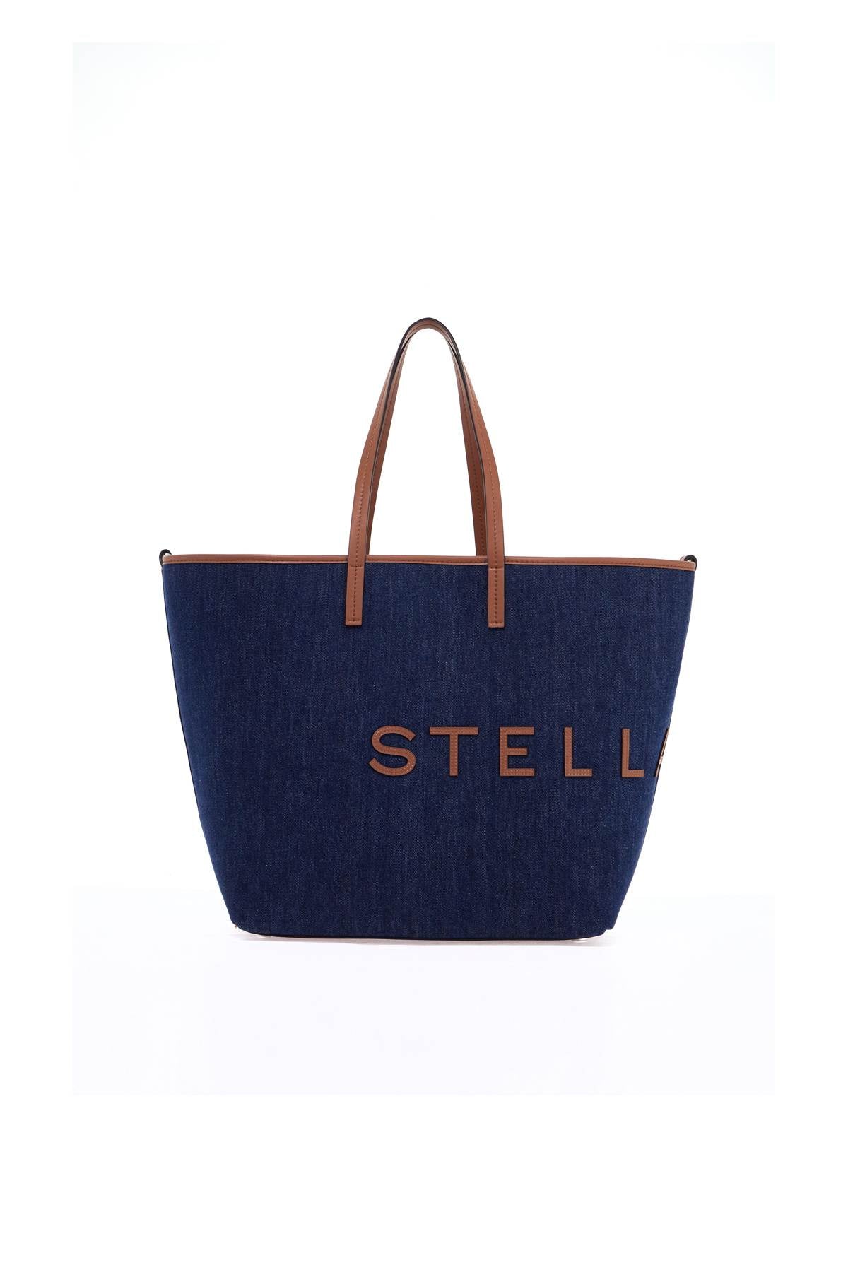 Stella McCartney Denim Tote Bag with Logo image 0