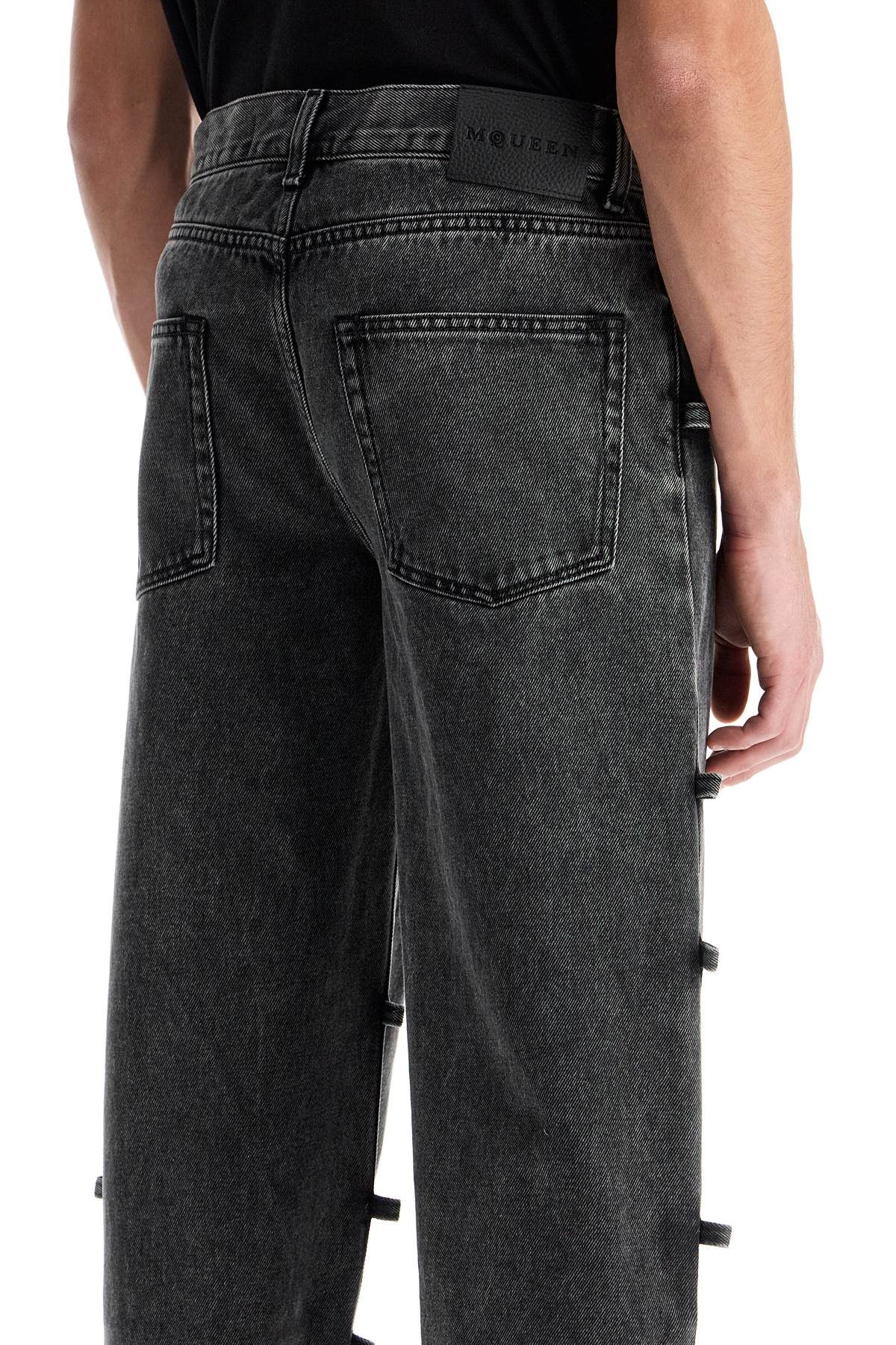 Alexander Mcqueen baggy jeans with knotted detail image 3