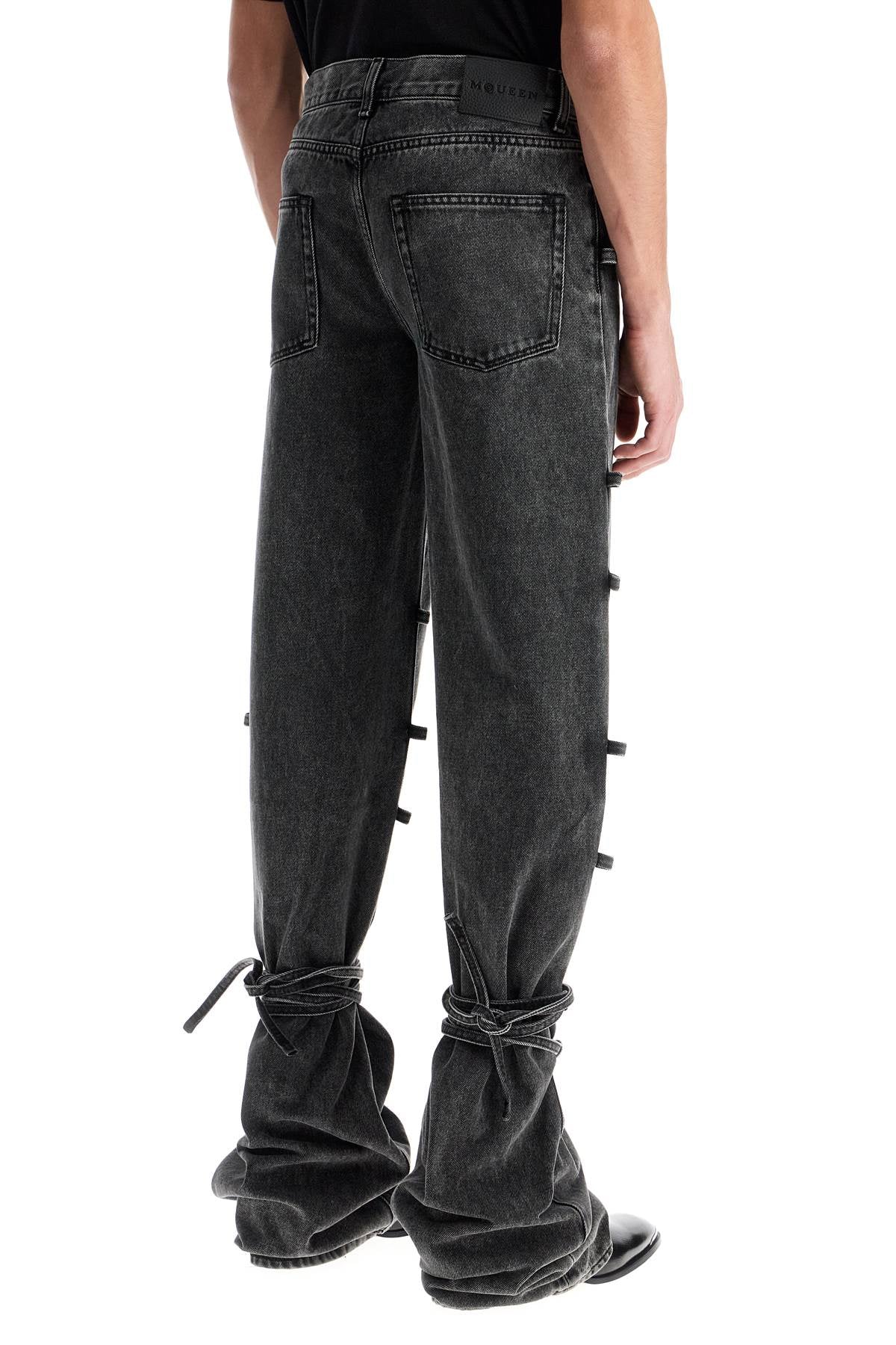 Alexander Mcqueen baggy jeans with knotted detail image 2