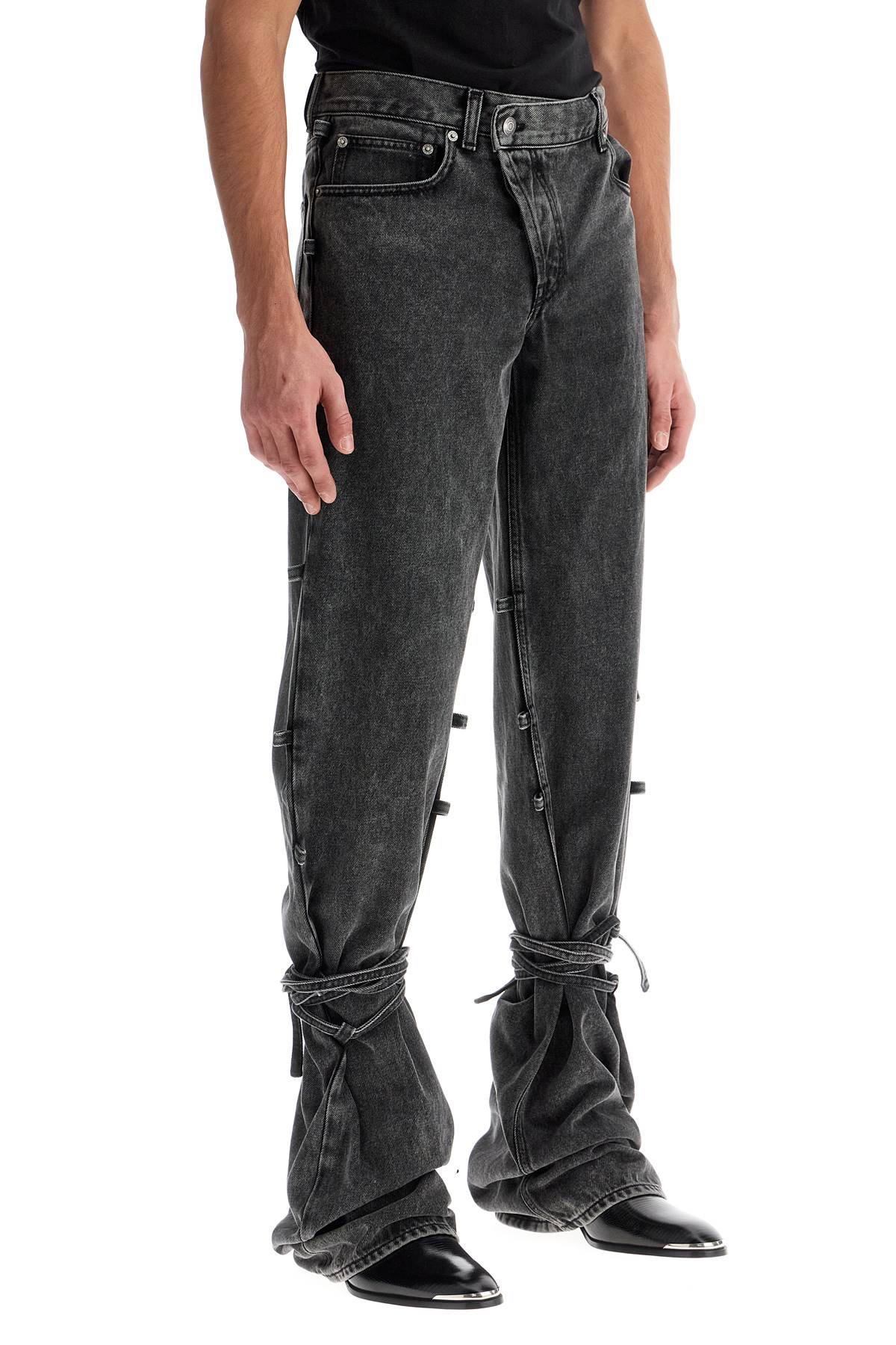 Alexander Mcqueen baggy jeans with knotted detail image 1