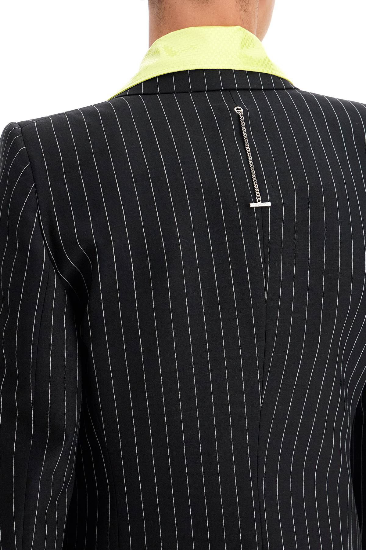 Alexander McQueen Striped Mohair Jacket with Voluminous Shoulders image 3