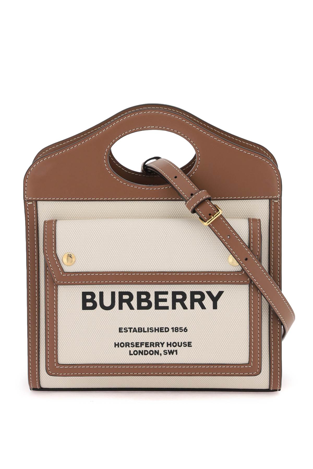 Burberry Mini Pocket Bag - Cotton Canvas with Horseferry Print image 0