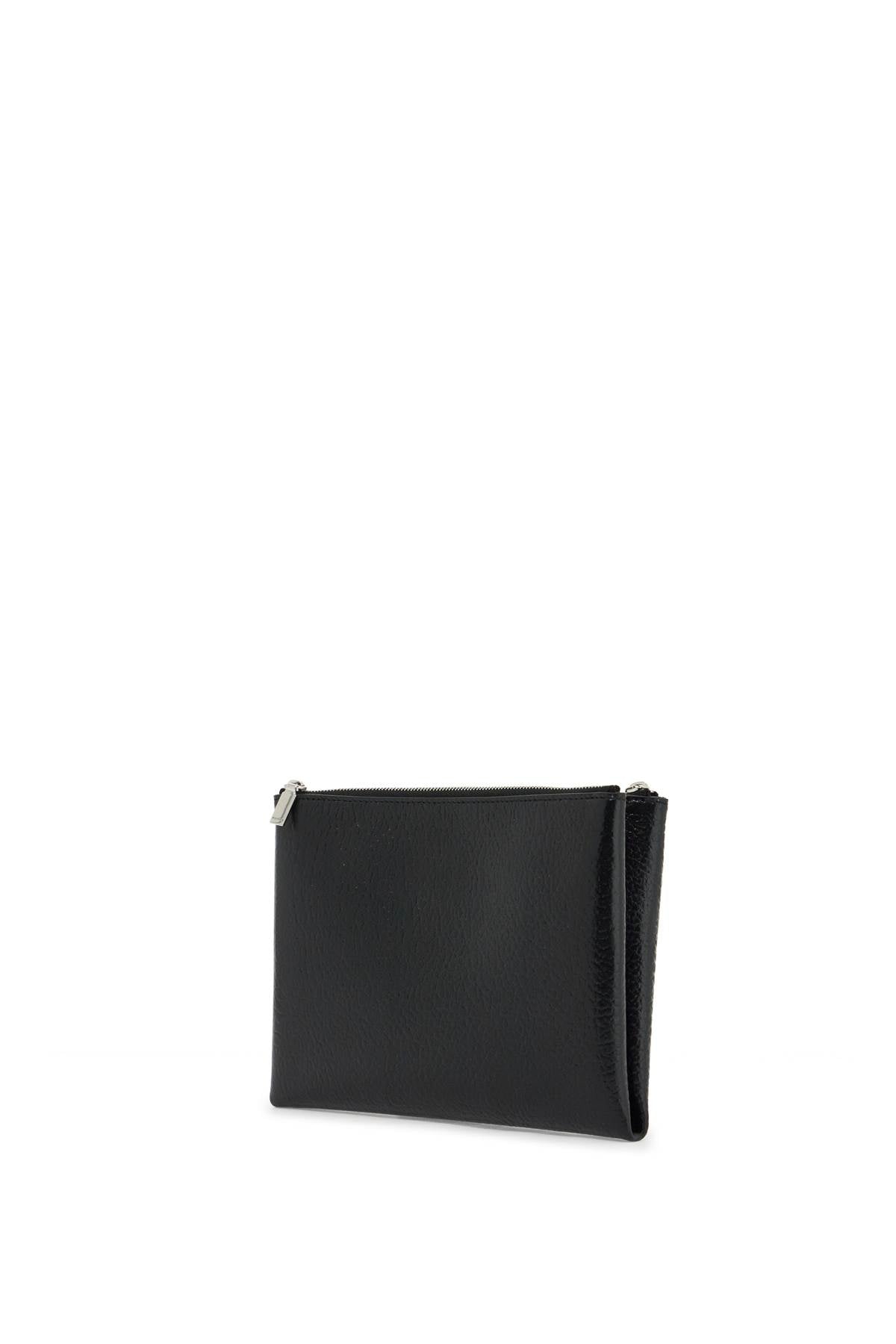 Alexander McQueen Cross-Bar Hammered Leather Pouch image 1