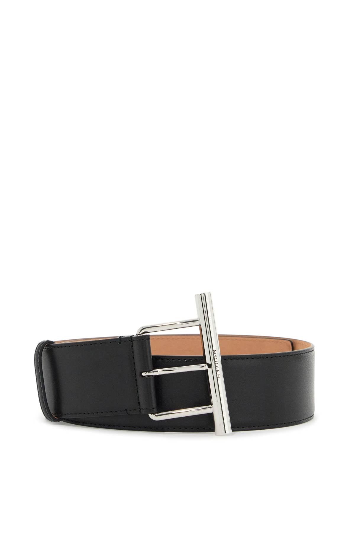 Alexander McQueen Cross-Bar Leather Belt image 0