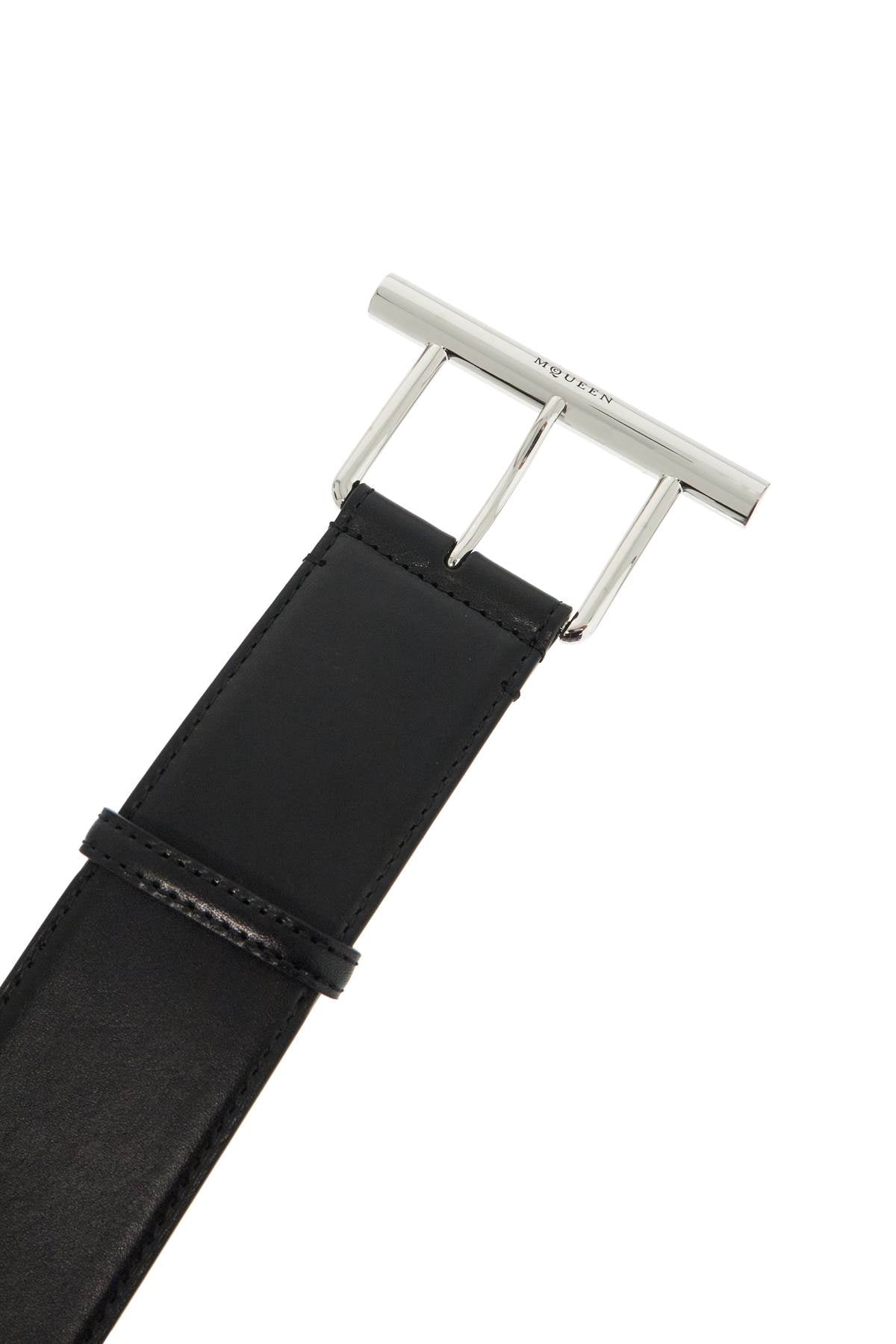 Alexander McQueen Cross-Bar Leather Belt image 2