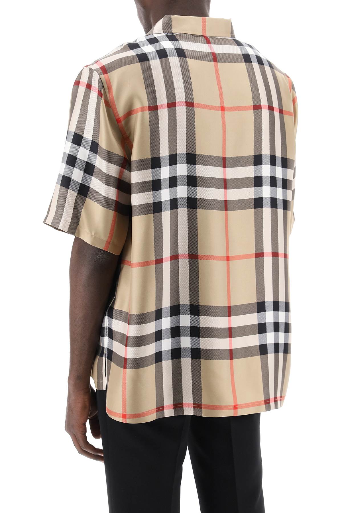 Burberry bowling shirt in tartan silk image 2