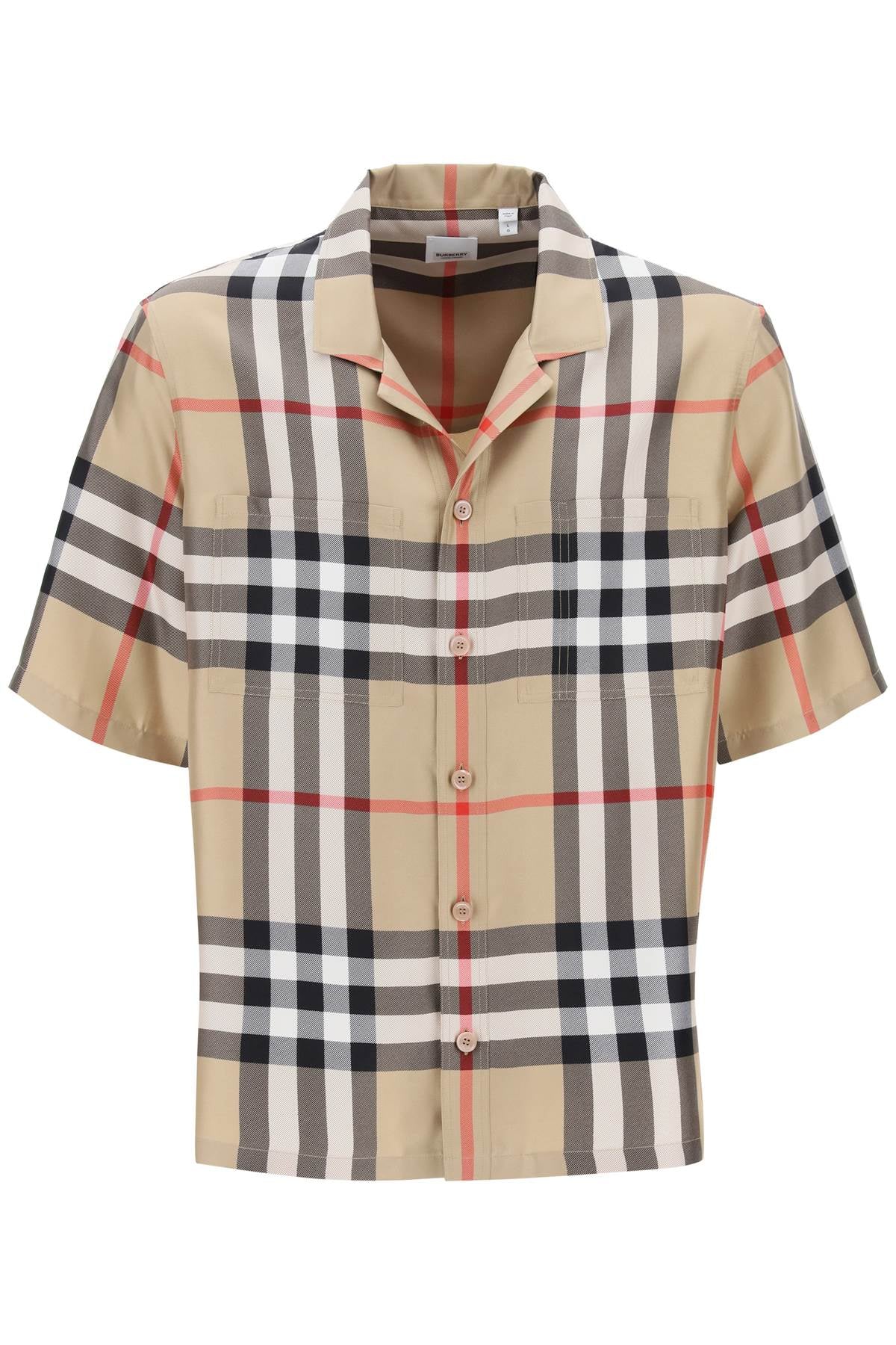 Burberry bowling shirt in tartan silk image 0