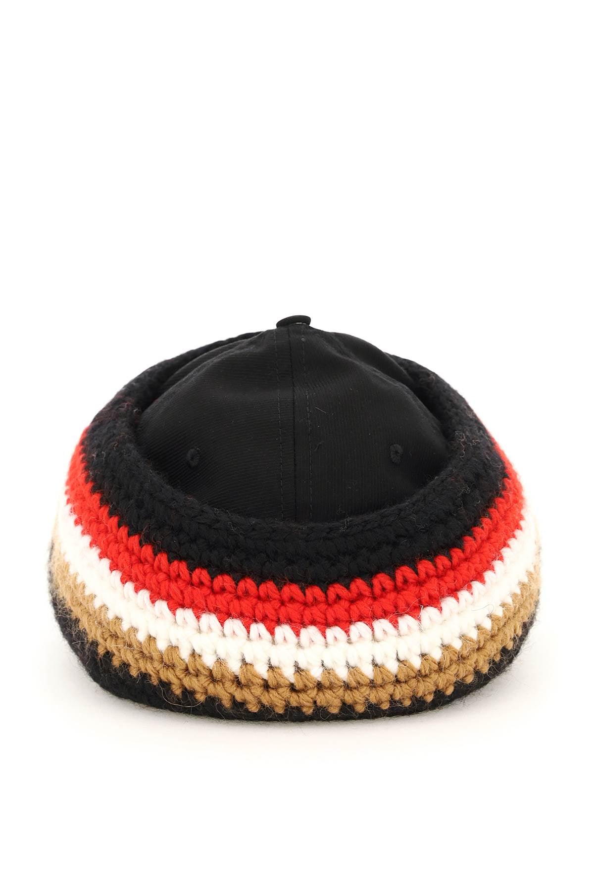 Burberry Cotton Twill Baseball Cap with Knit Headband image 2