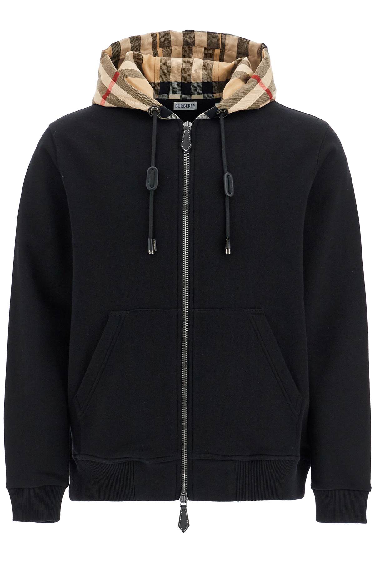 Burberry samuel sweatshirt with check hood image 0