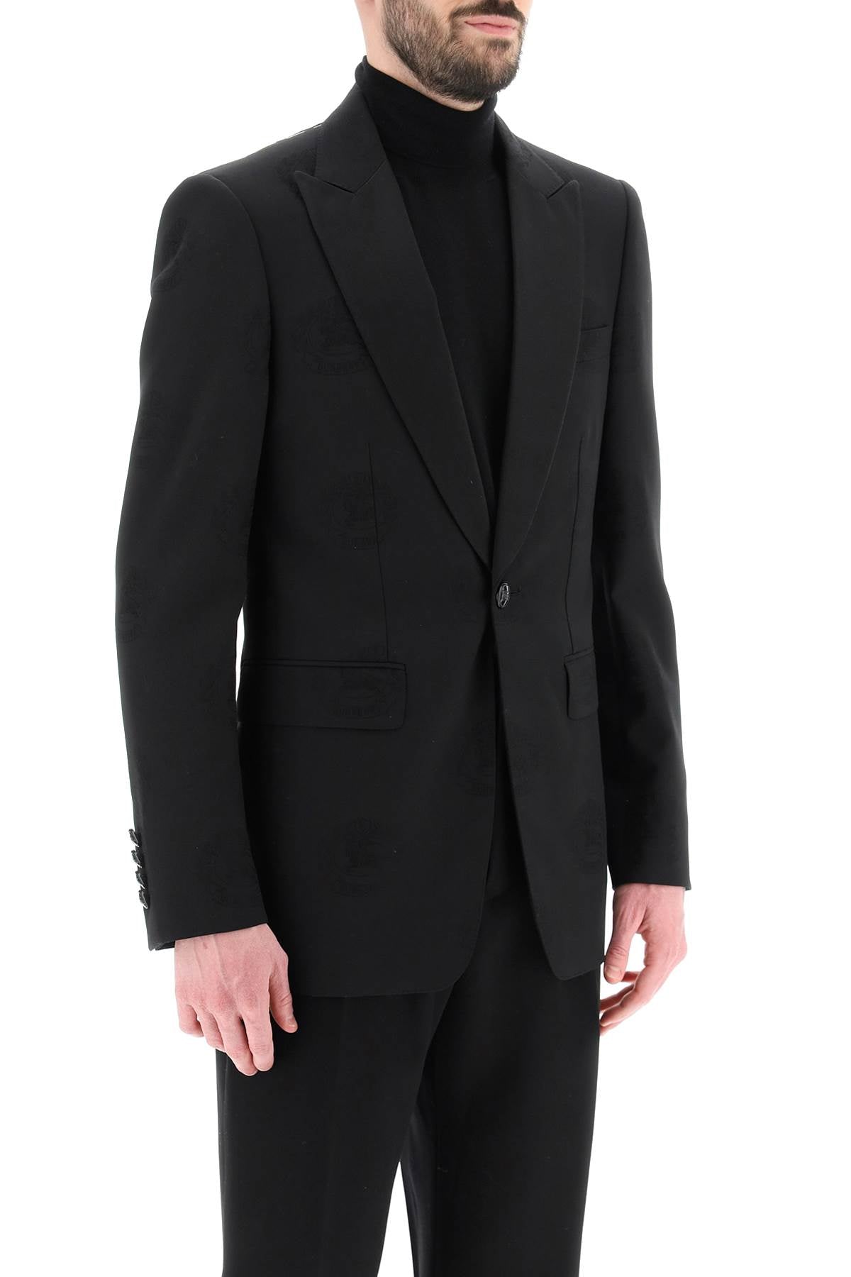 Burberry tuxedo jacket with jacquard details image 1