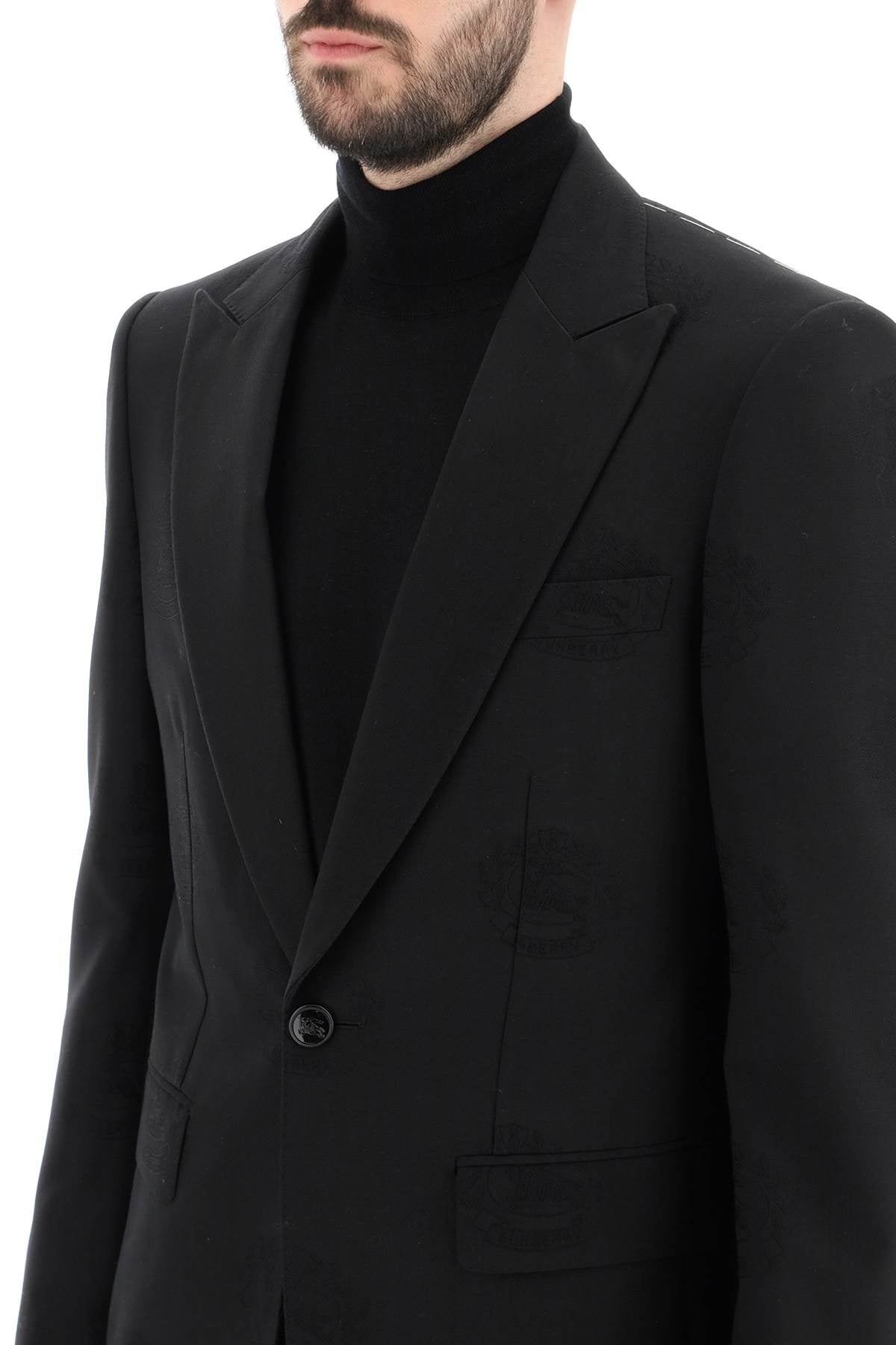 Burberry tuxedo jacket with jacquard details image 3