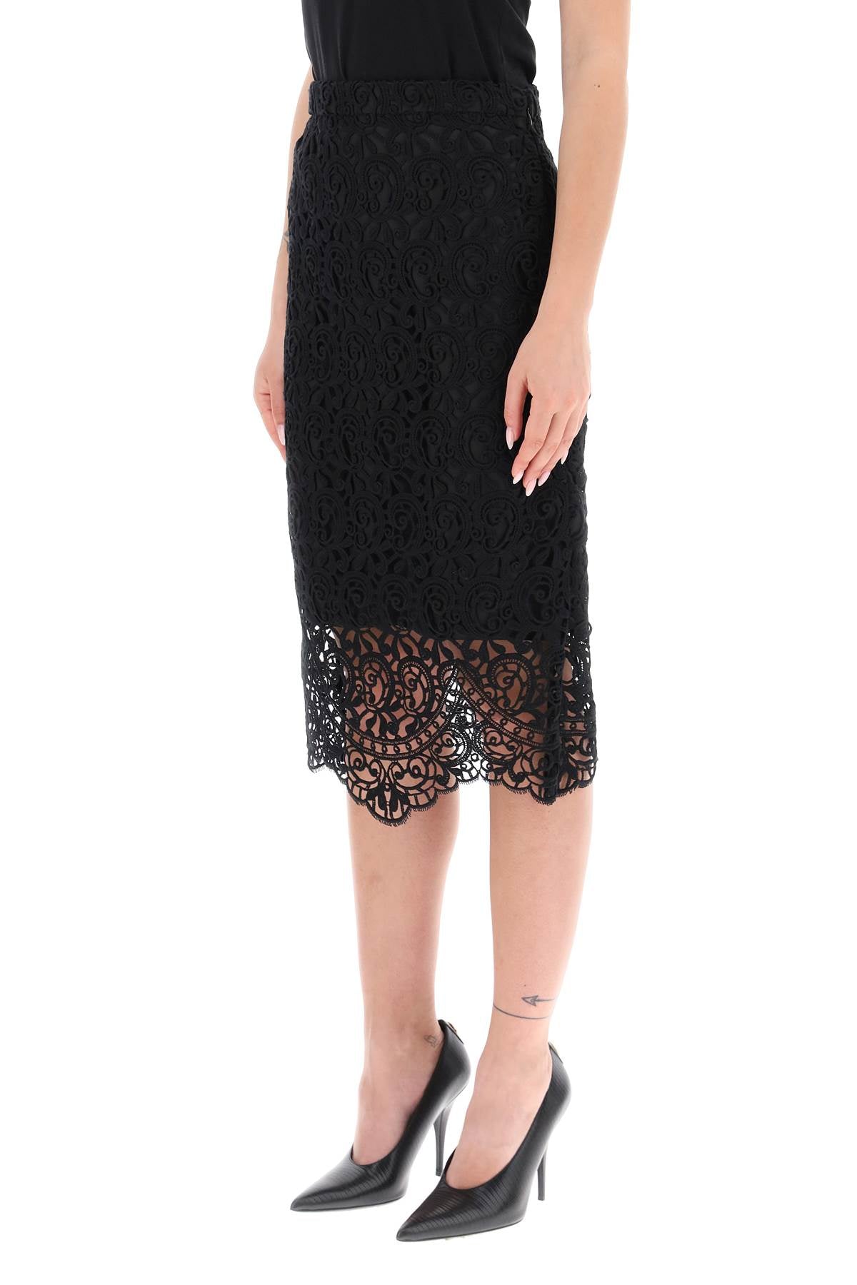 Burberry macrame lace pencil skirt image 3