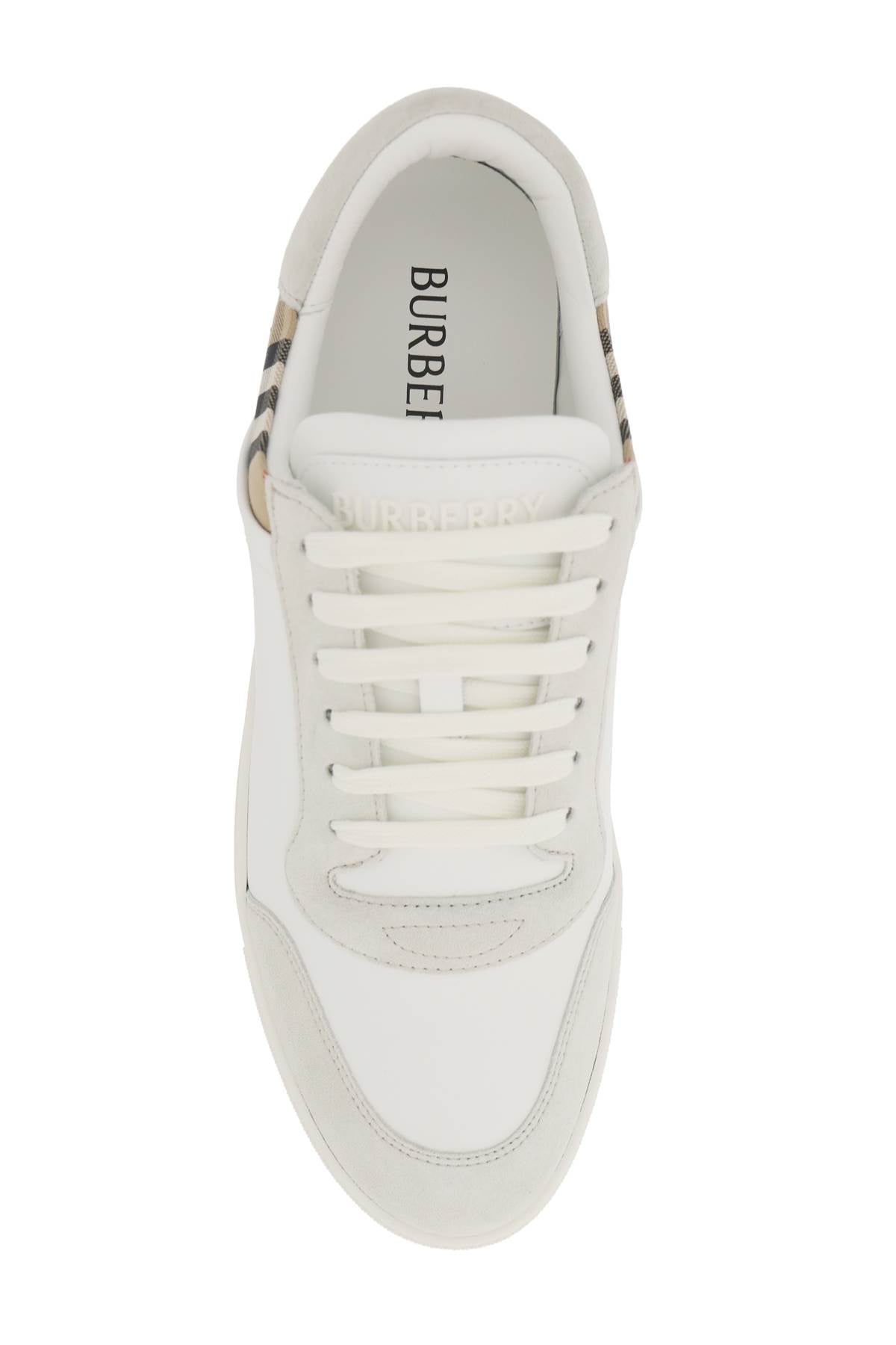 Burberry Check Leather Sneakers: Iconic Check Pattern, Smooth Leather image 1