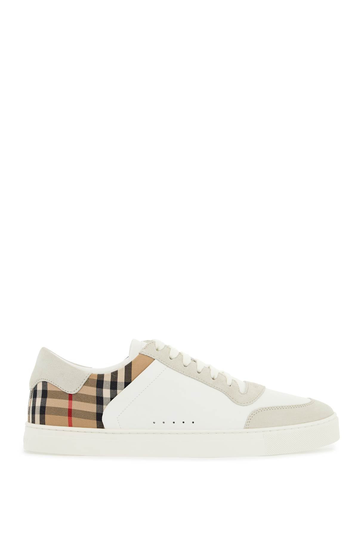 Burberry Check Leather Sneakers: Smooth Leather & Suede image 0