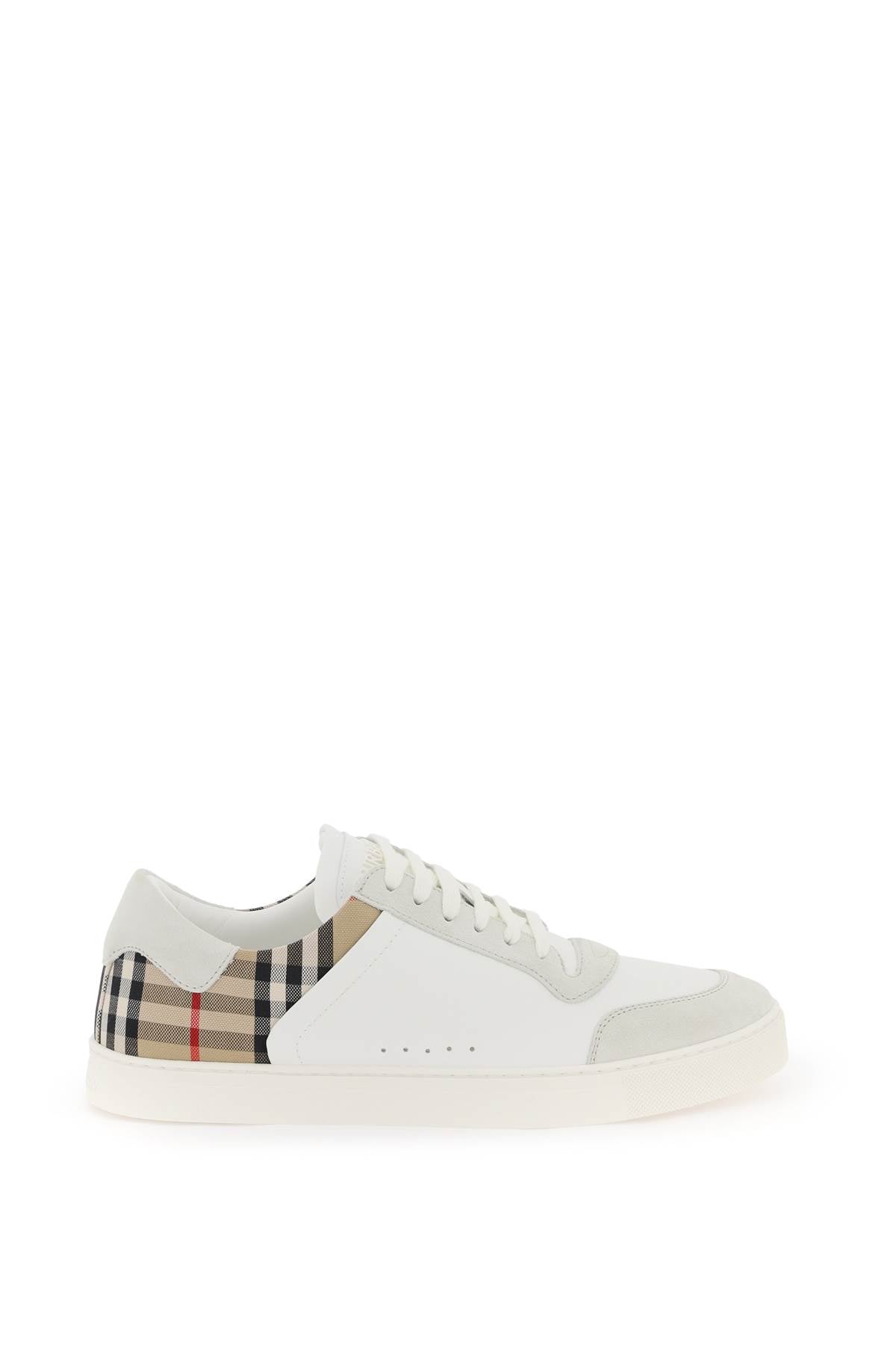 Burberry Check Leather Sneakers: Iconic Check Pattern, Smooth Leather image 0