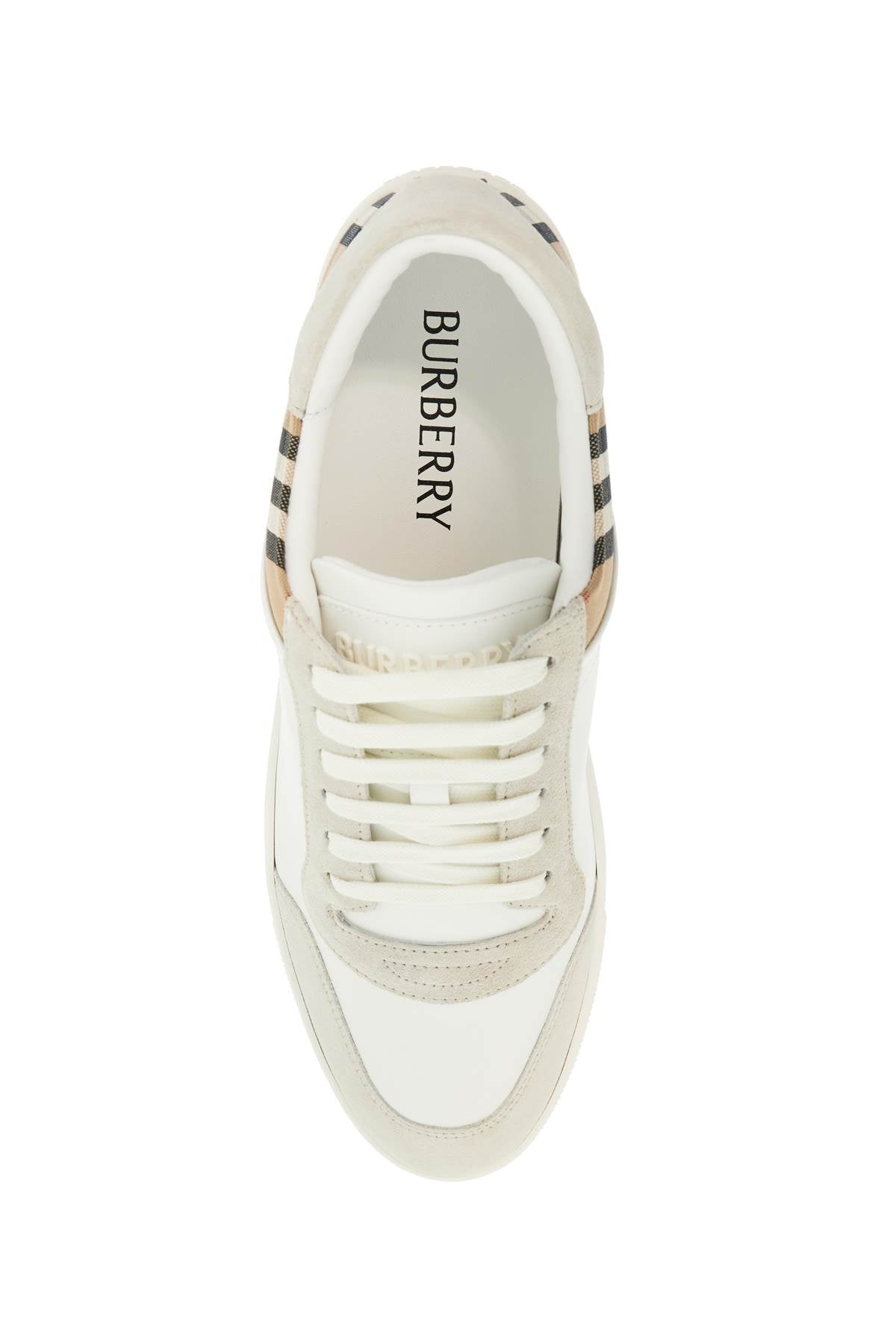 Burberry Check Leather Sneakers: Smooth Leather & Suede image 1