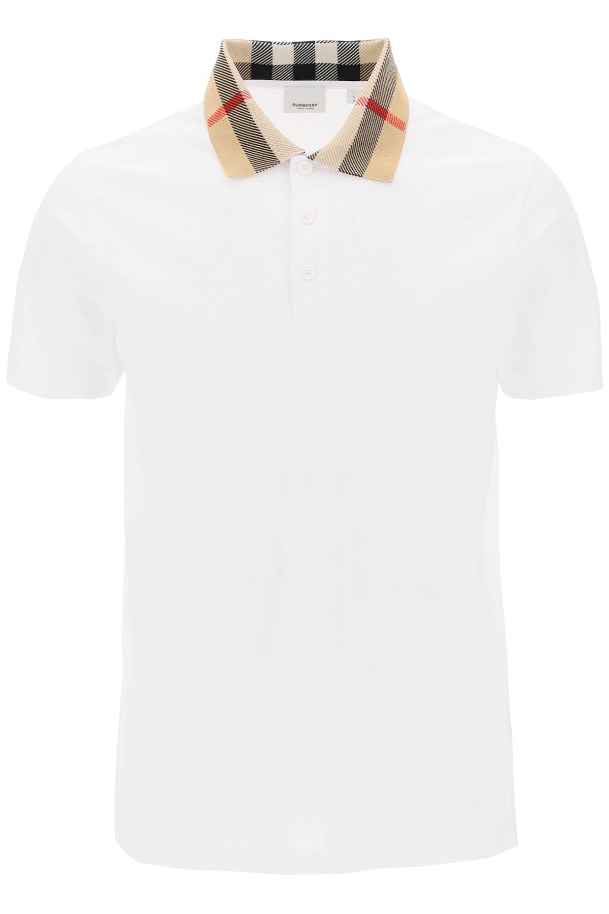 Burberry check collar cody polo shirt image 0