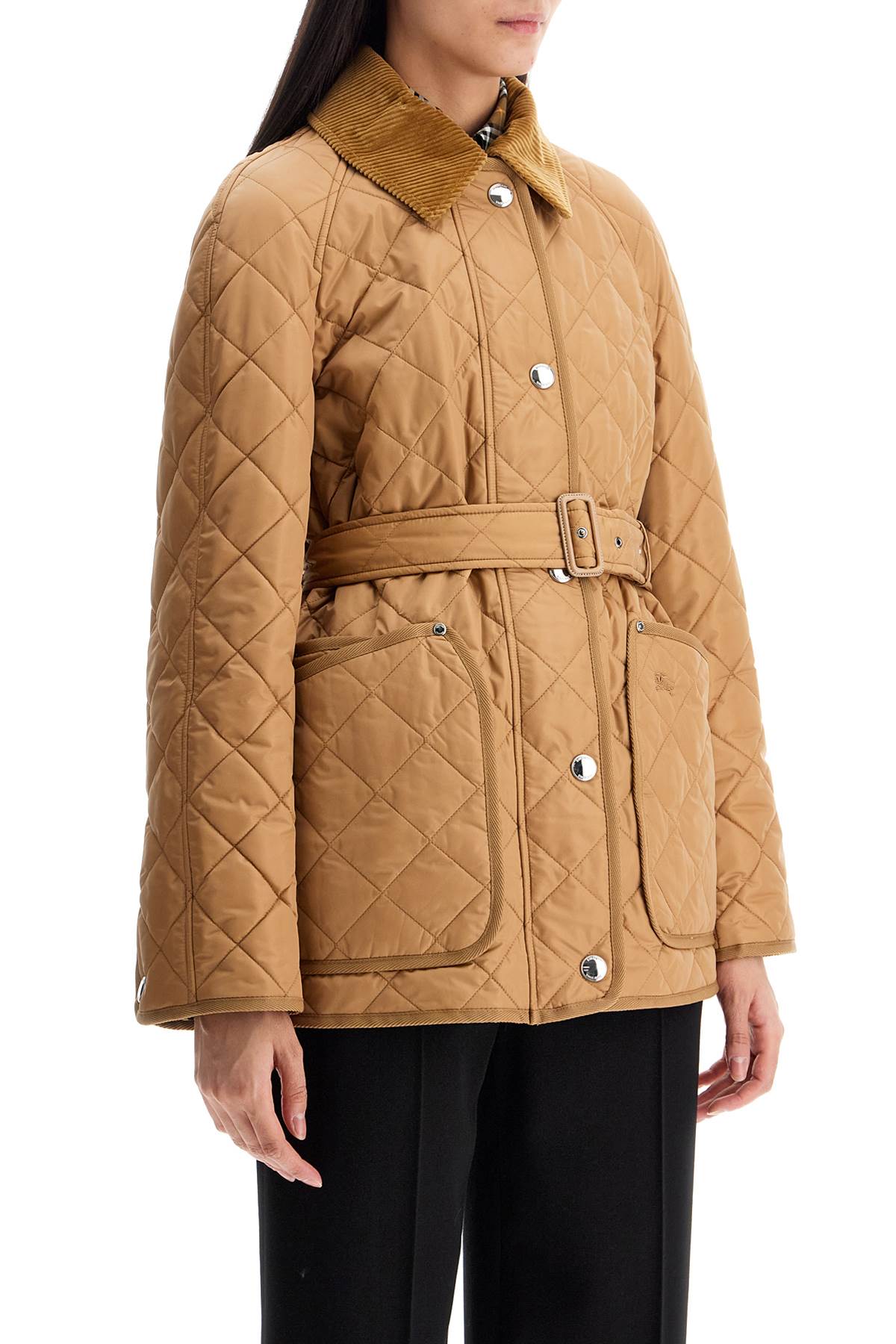 Burberry quilted jacket with belt pen image 1