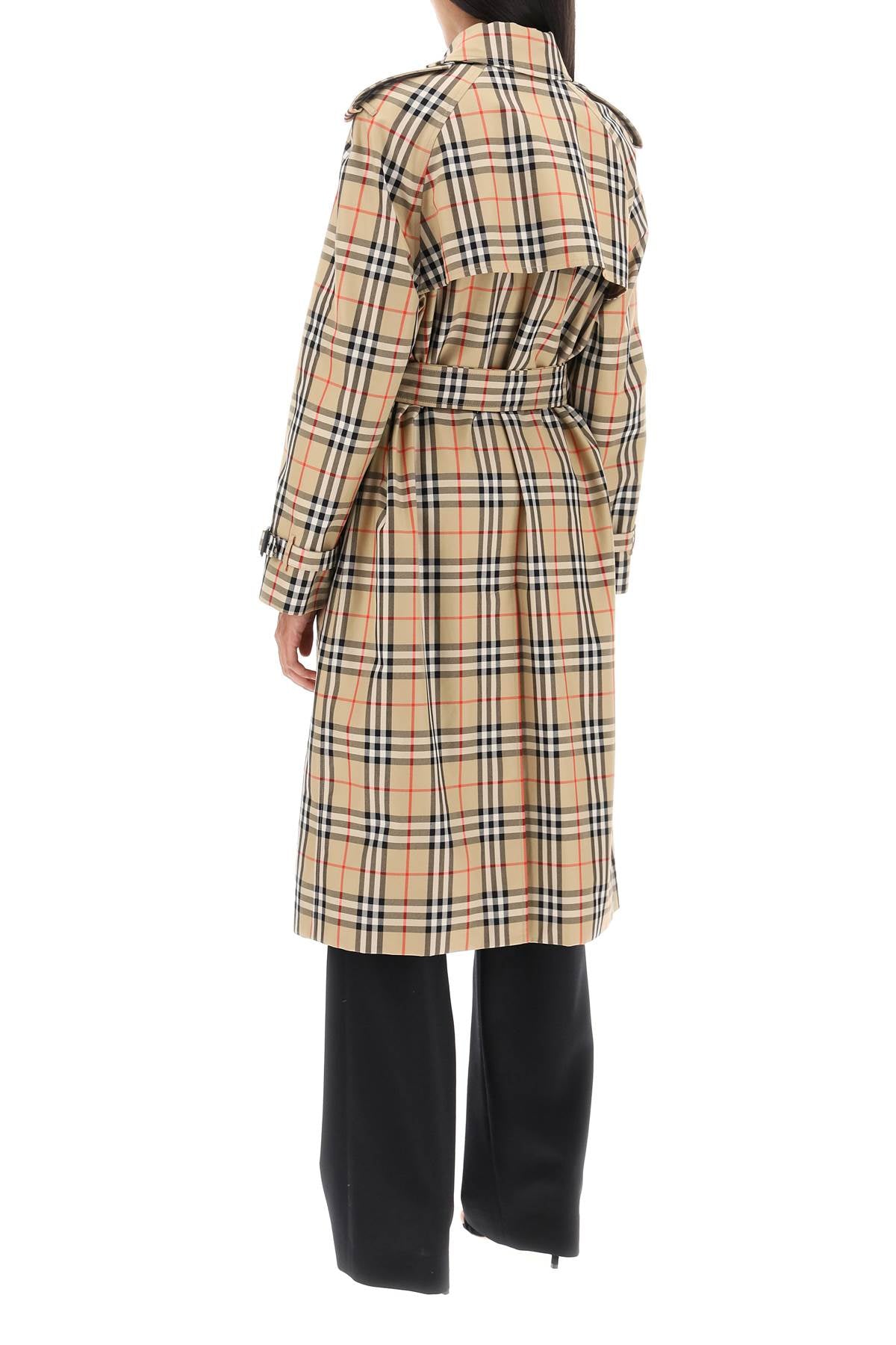 Burberry check trench coat image 2