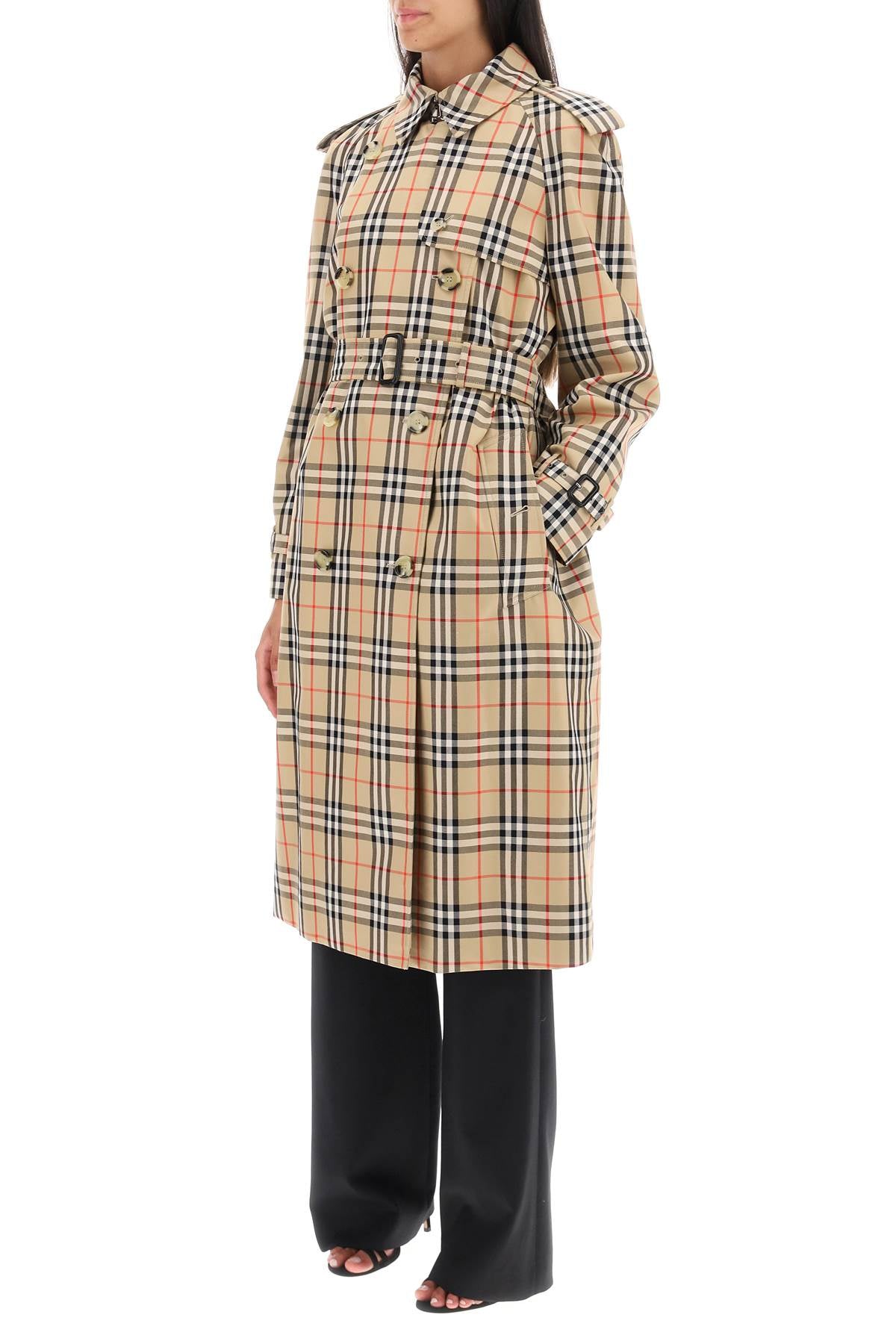 Burberry check trench coat image 3